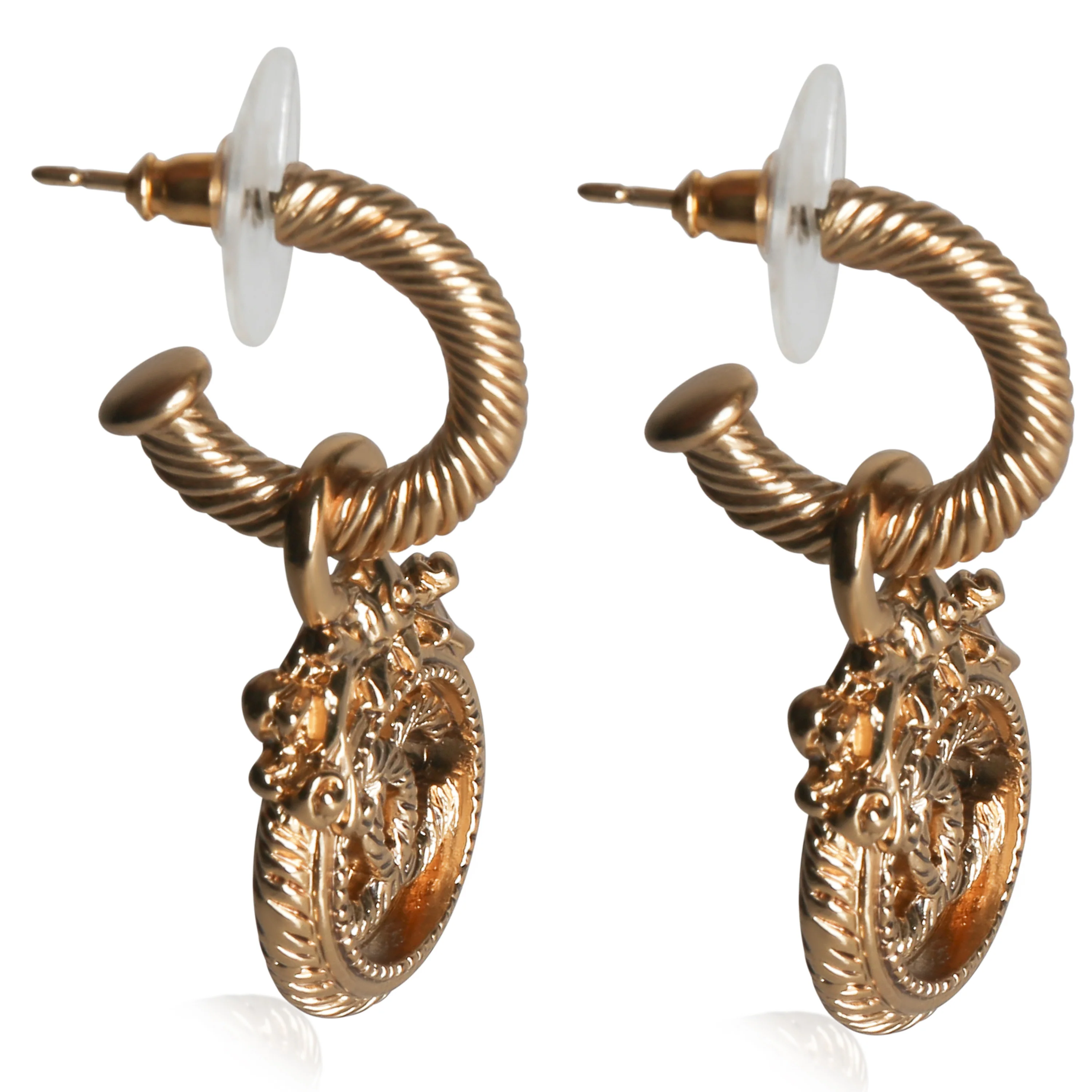 Gold-Plated  2003 CC Drop Earrings - Image 2
