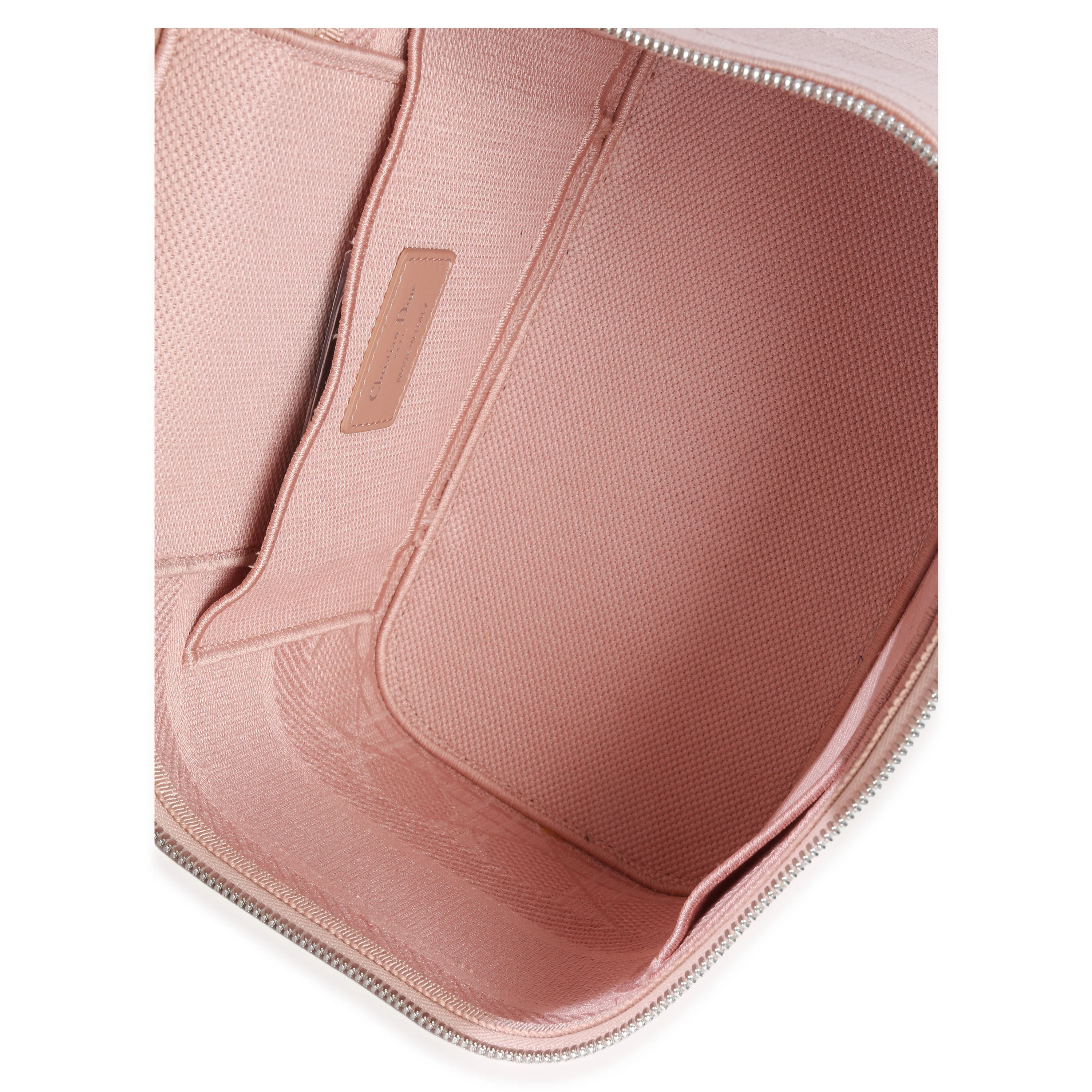 Pink Canvas Embroidered Cannage DiorTravel Vanity Case - Image 8