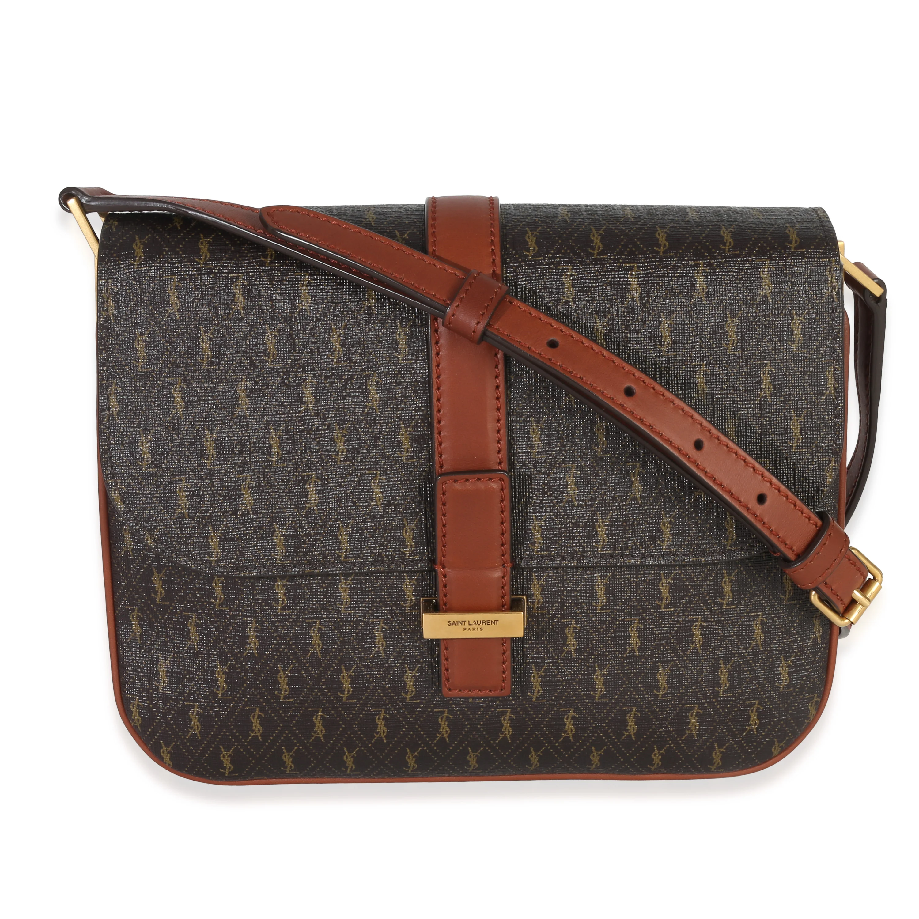 Brown Canvas Le Monogramme Small Sac Besace Shoulder Bag