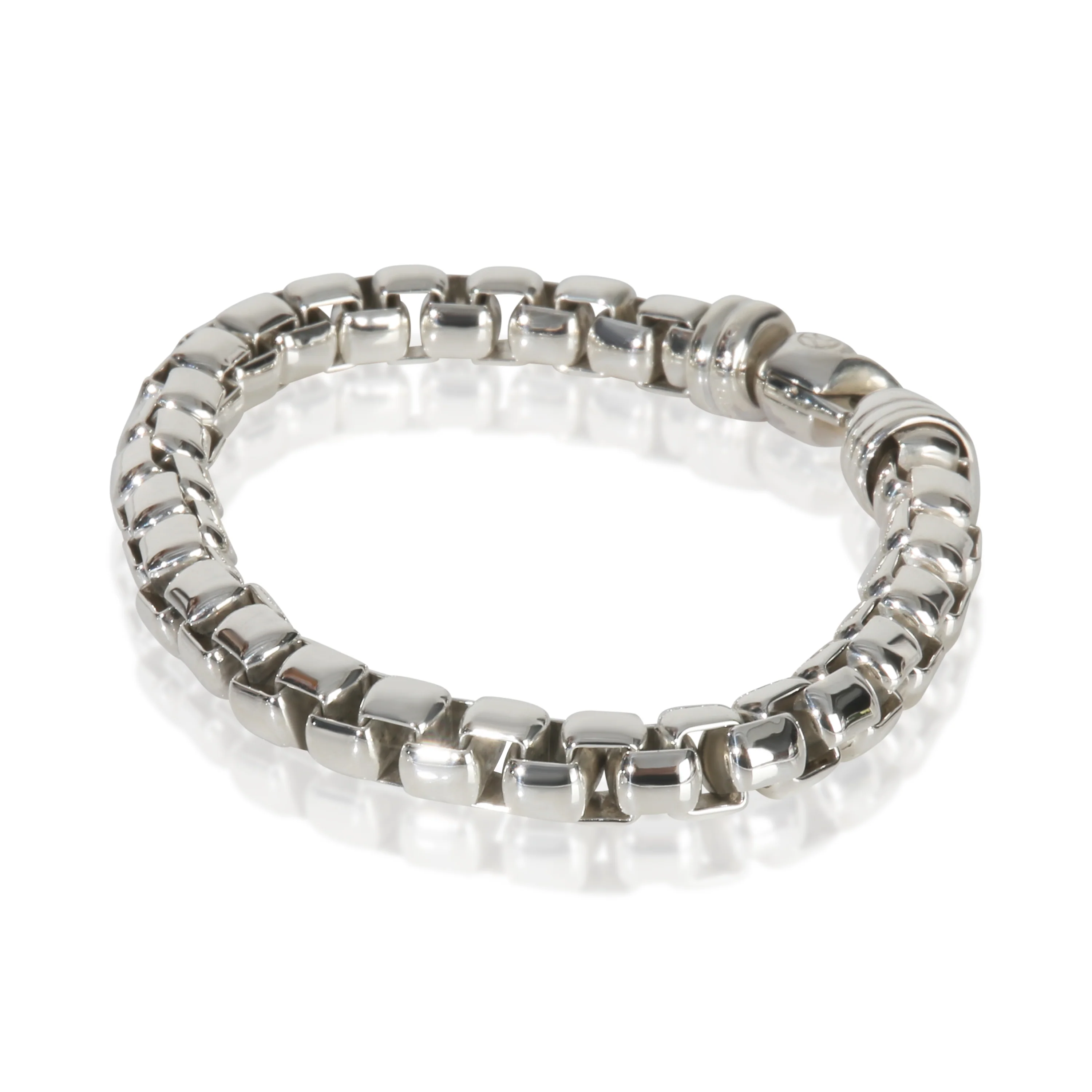 Sterling Silver 7.3mm Box Chain Bracelet - Image 2