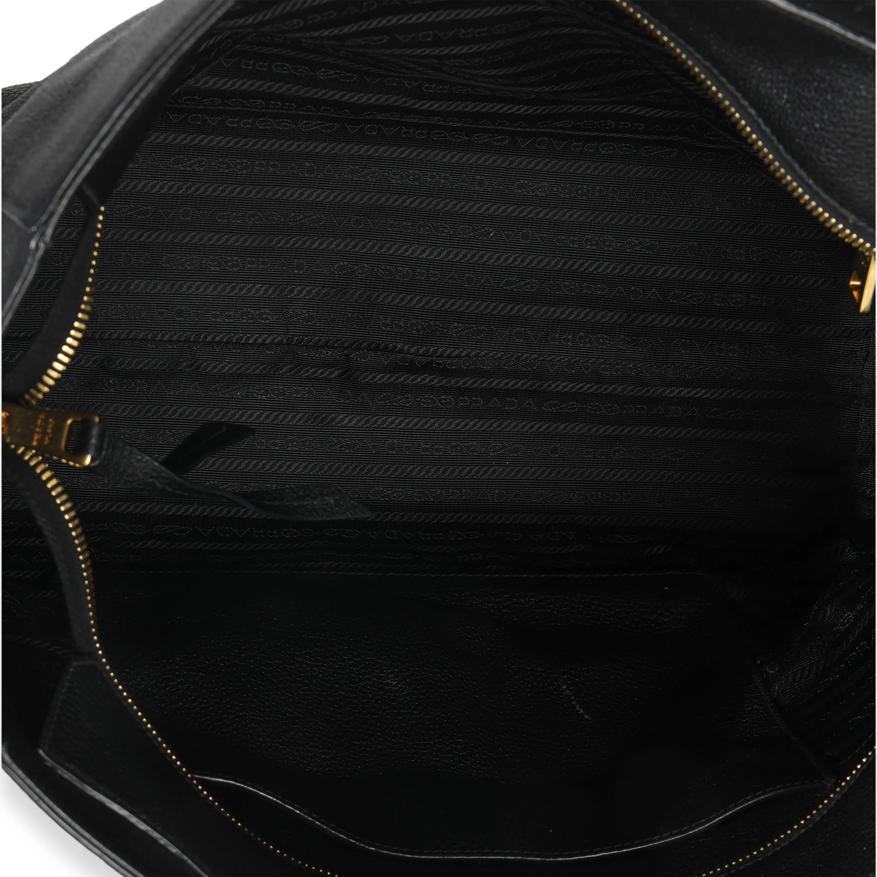 Black Vitello Daino Shopping Tote - Image 8