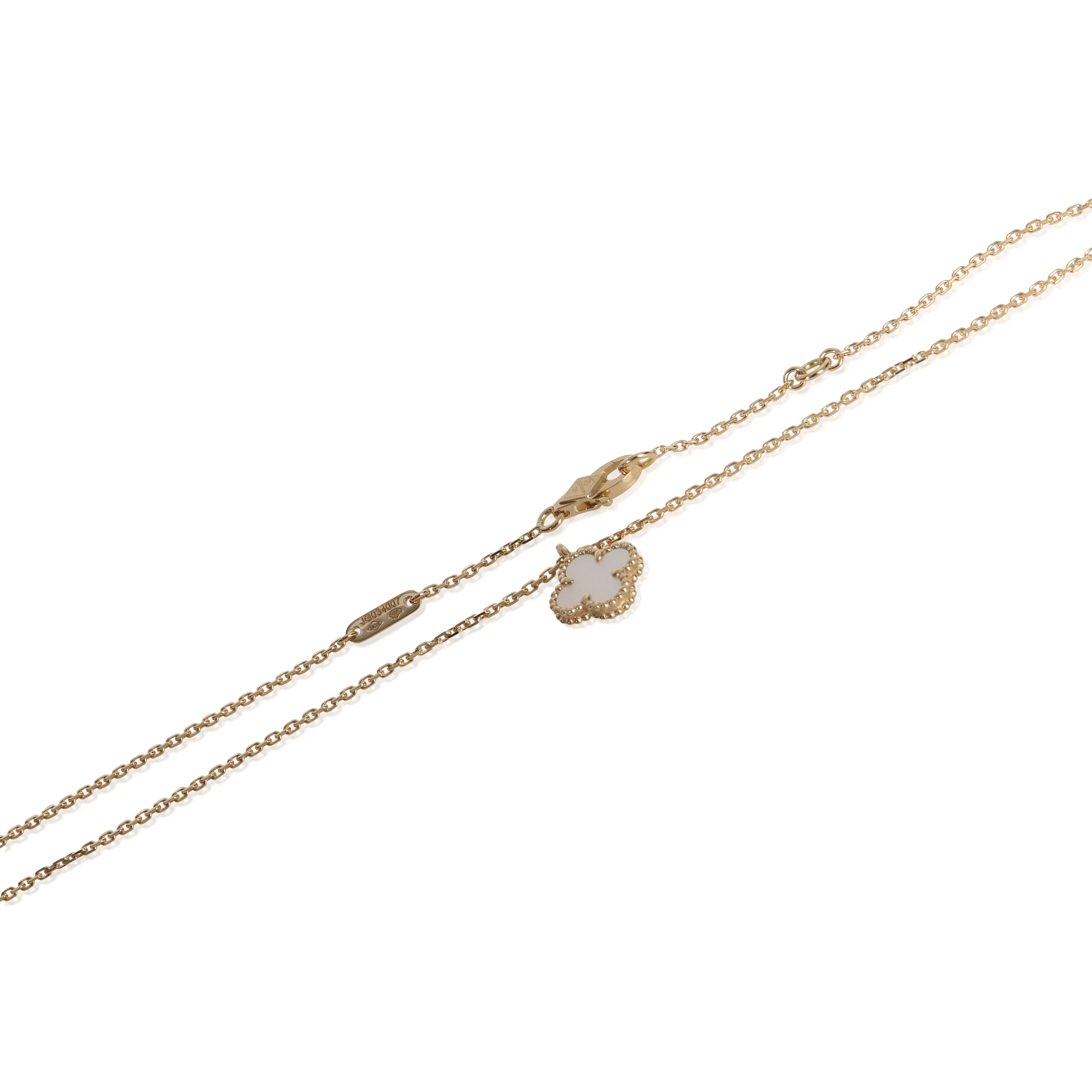 Yellow Gold Mother Of Pearl Sweet Alhambra Pendant - Image 2