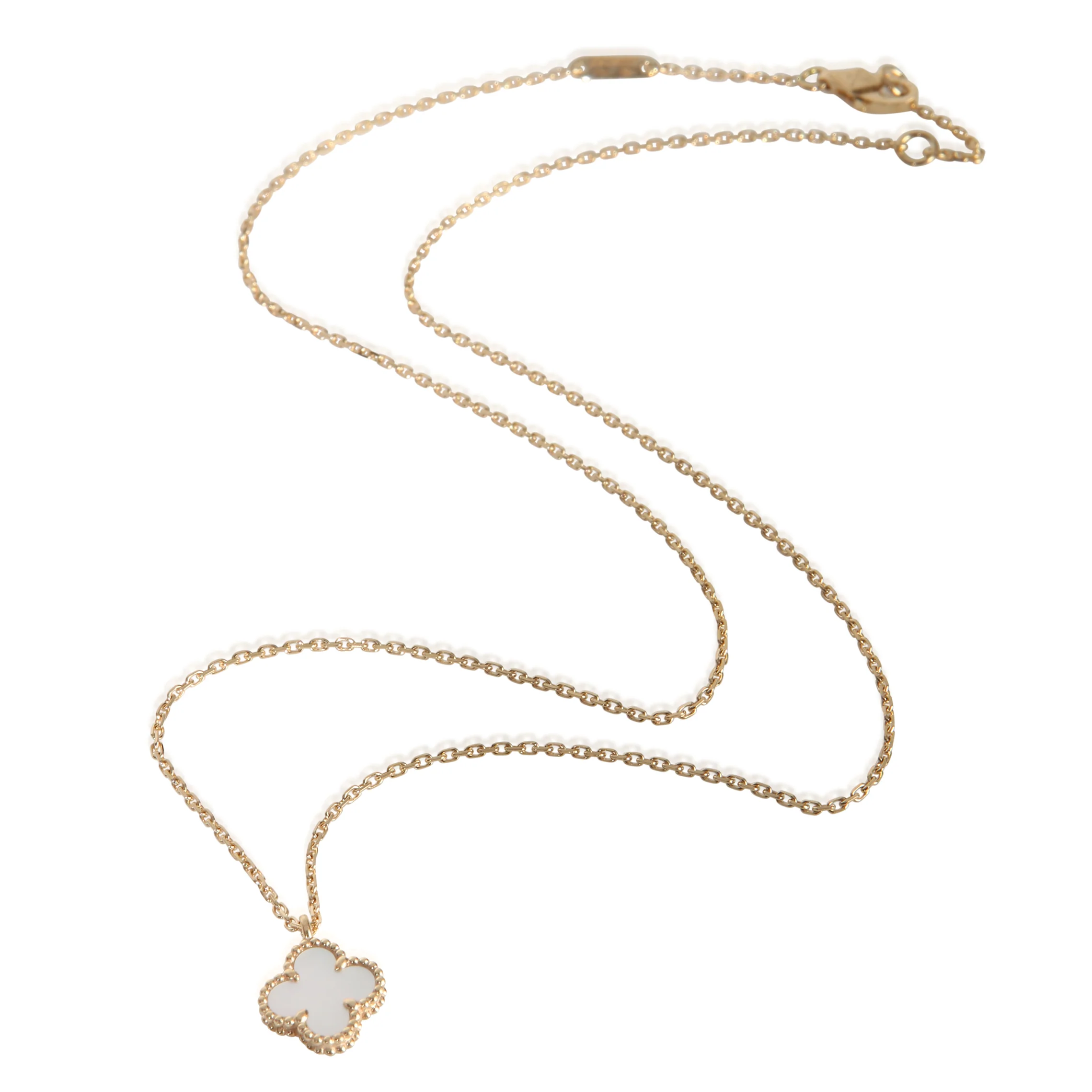 Yellow Gold Mother Of Pearl Sweet Alhambra Pendant - Image 3