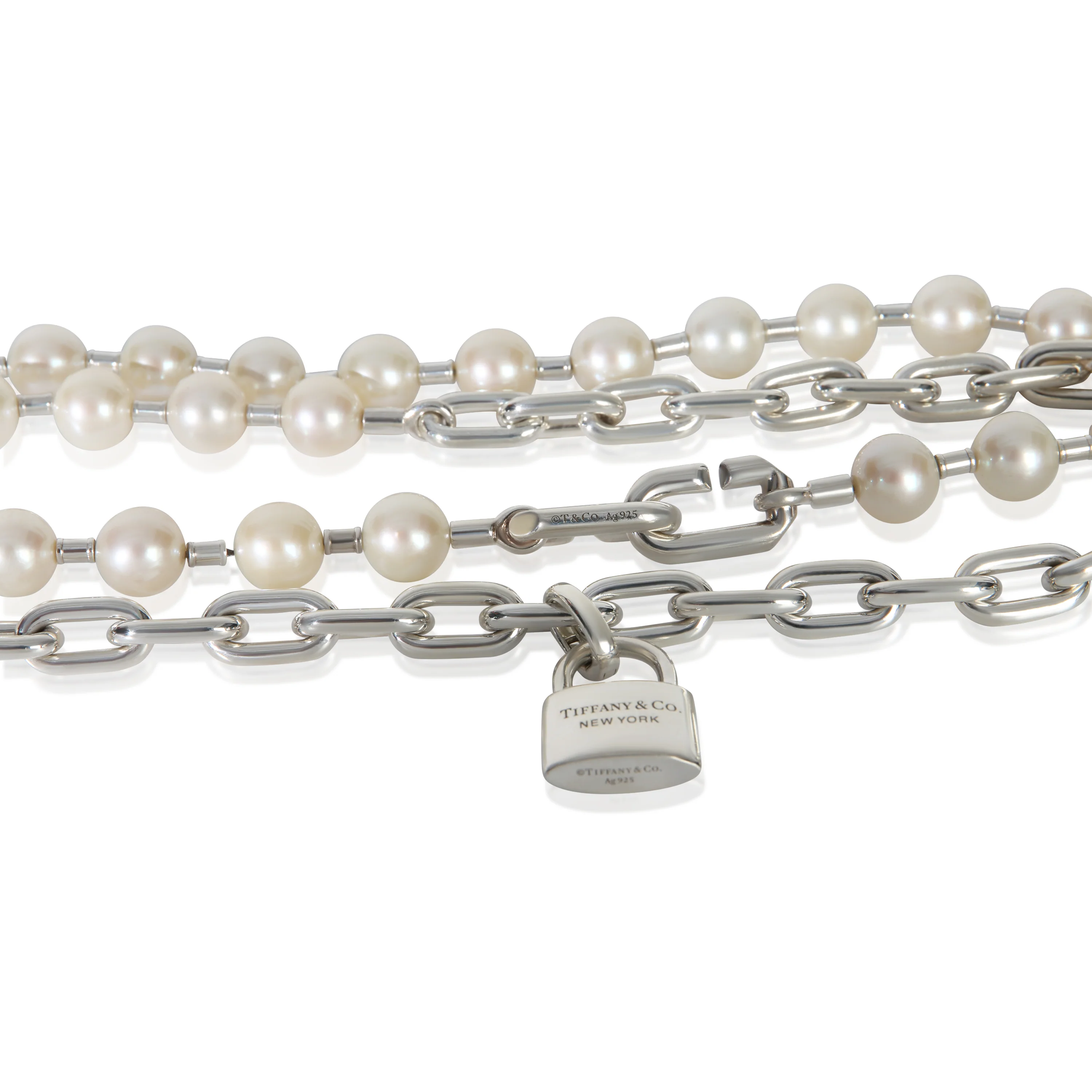 Sterling Silver Pearl HardWear Wrap Necklace - Image 2
