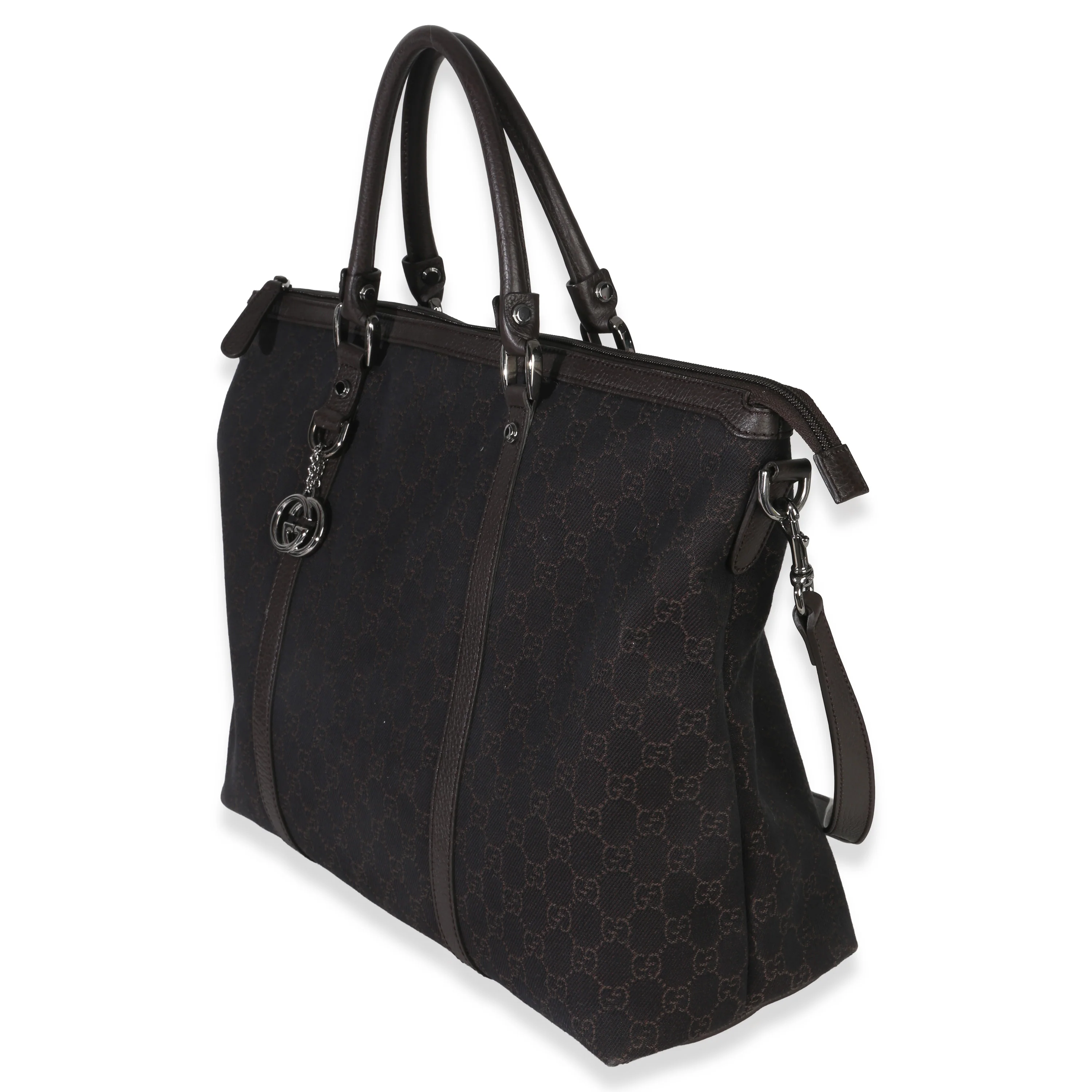 Brown GG Supreme Canvas Medium GG Charm Tote - Image 2