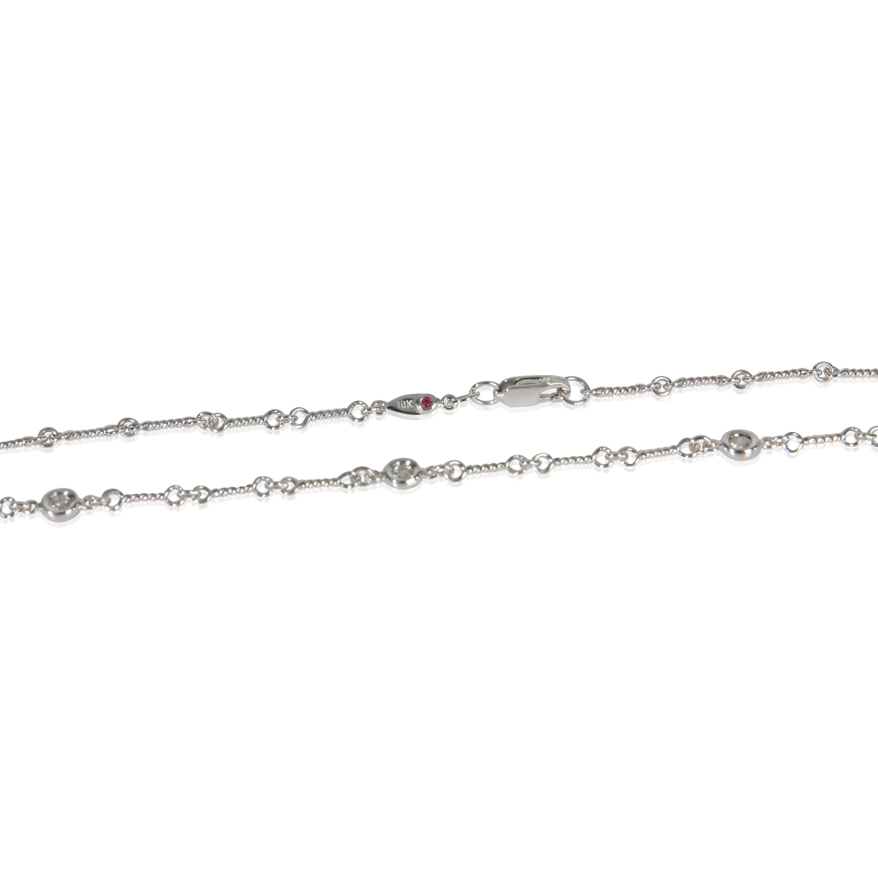 White Gold Diamond Diamond By The Inch Necklace - Image 2