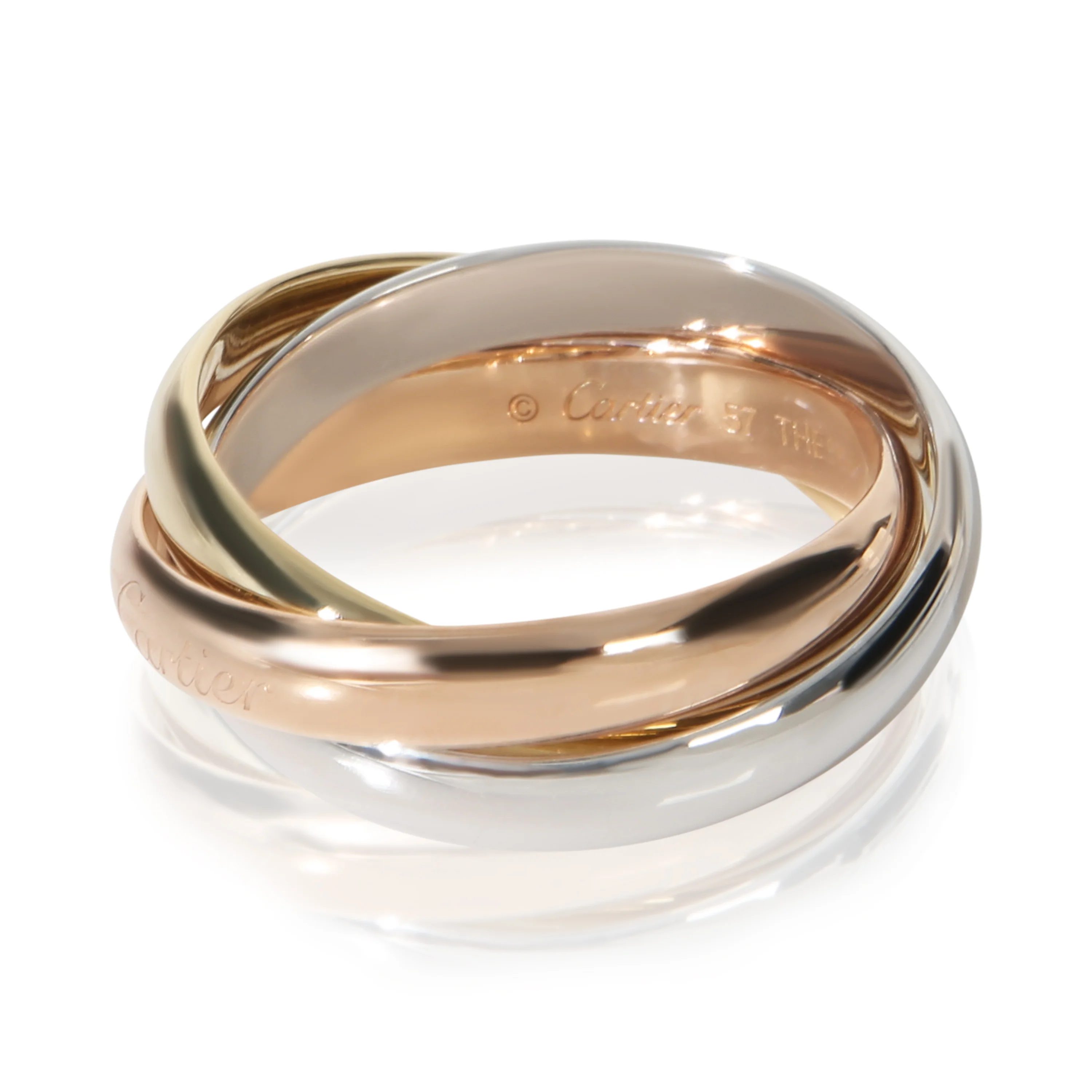 3-Tone Gold  Classic Trinity Ring - Image 2