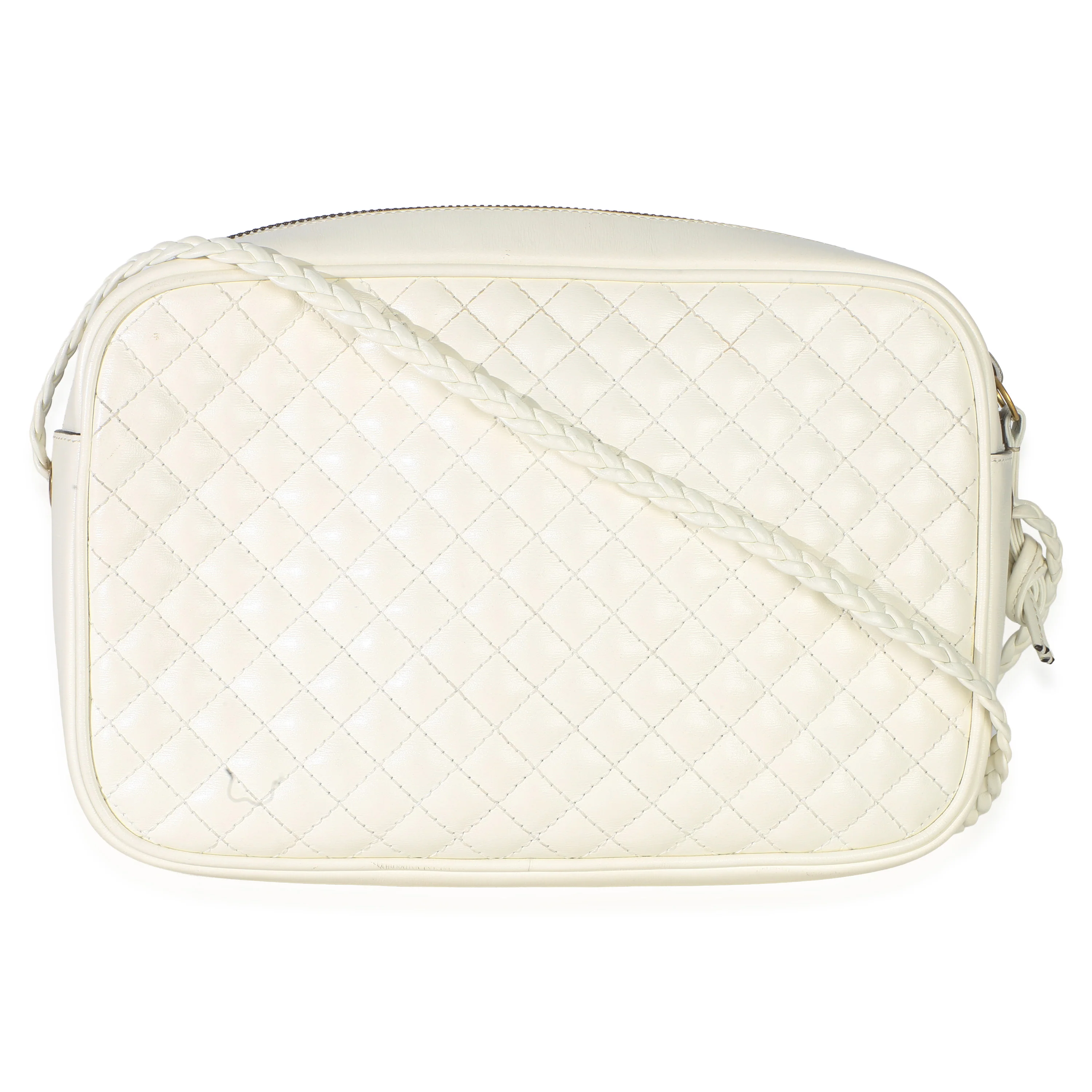 White Calfskin Web Trapuntata Medium GG Shoulder Bag - Image 4