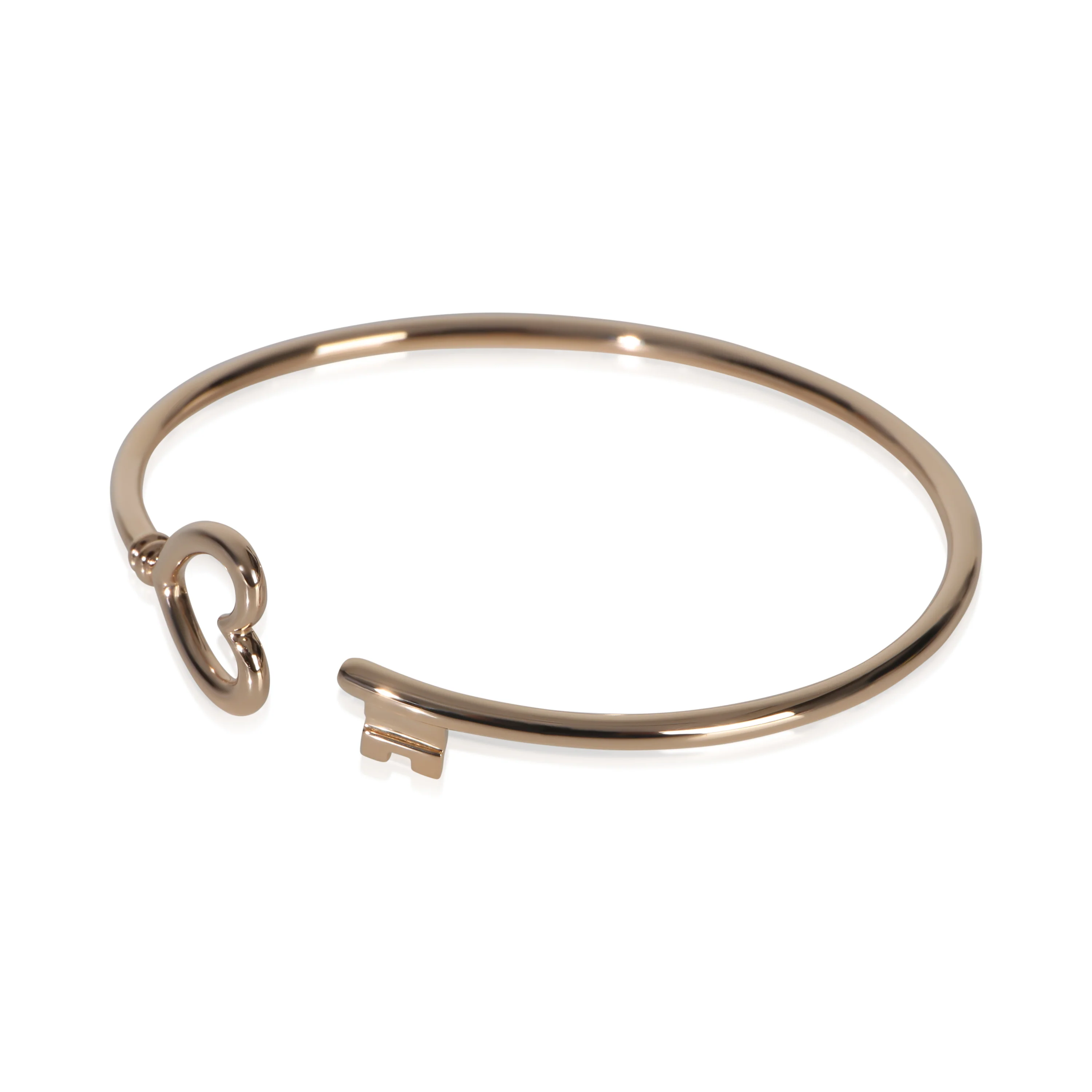 Rose Gold  Heart Key Wire Bracelet - Image 2