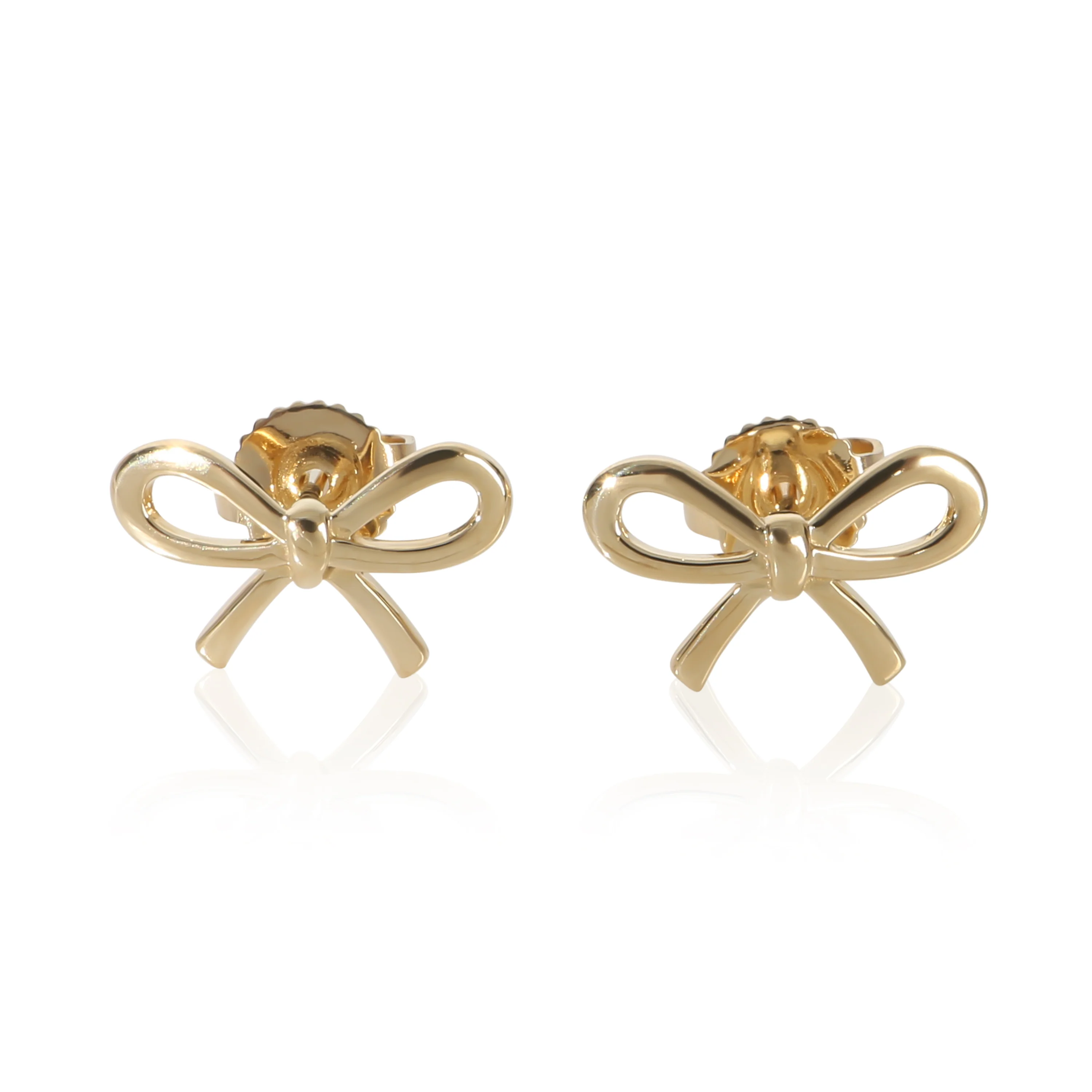Yellow Gold  Bow Earrings