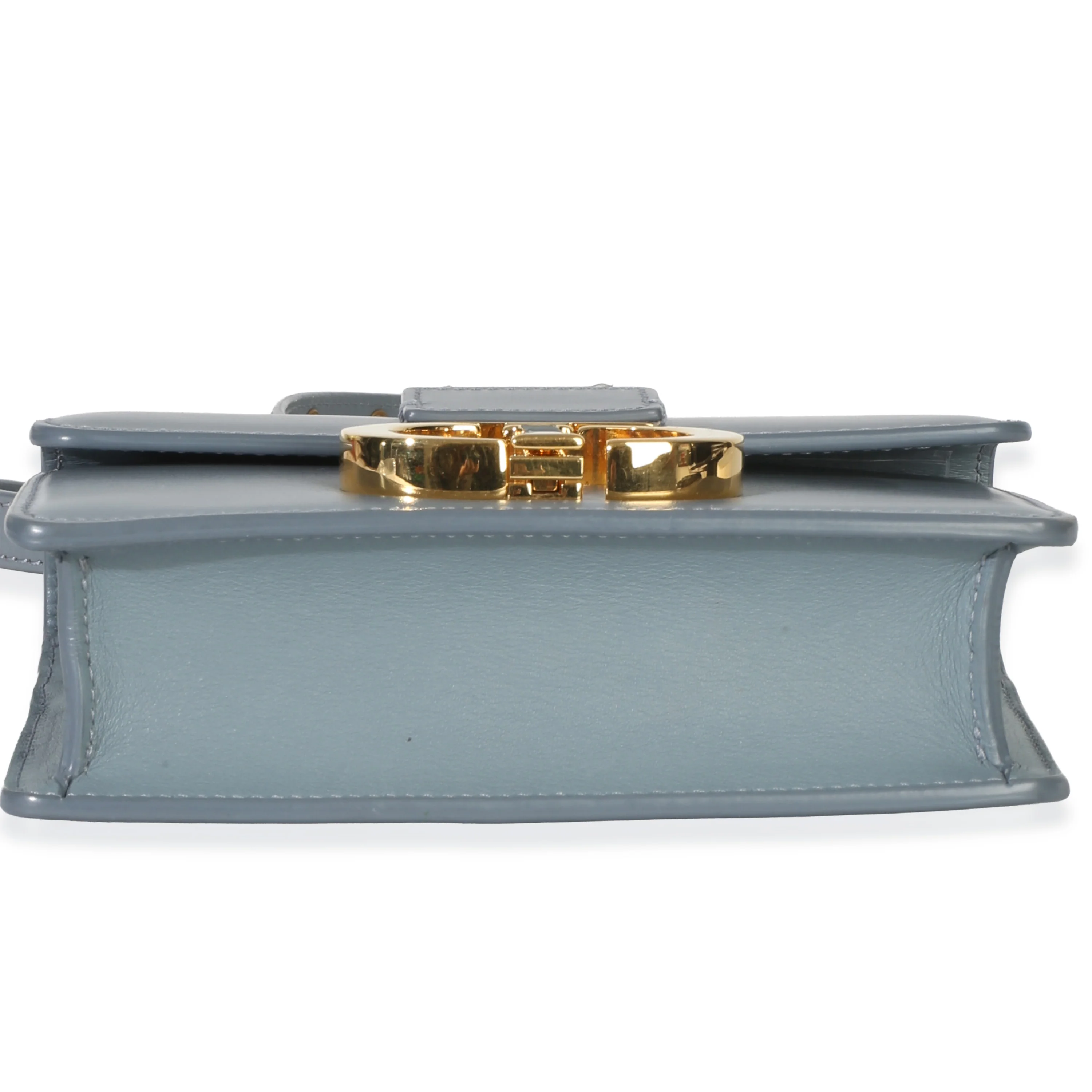 Blue Smooth Box Calfskin Micro 30 Montaigne Flap Bag - Image 5