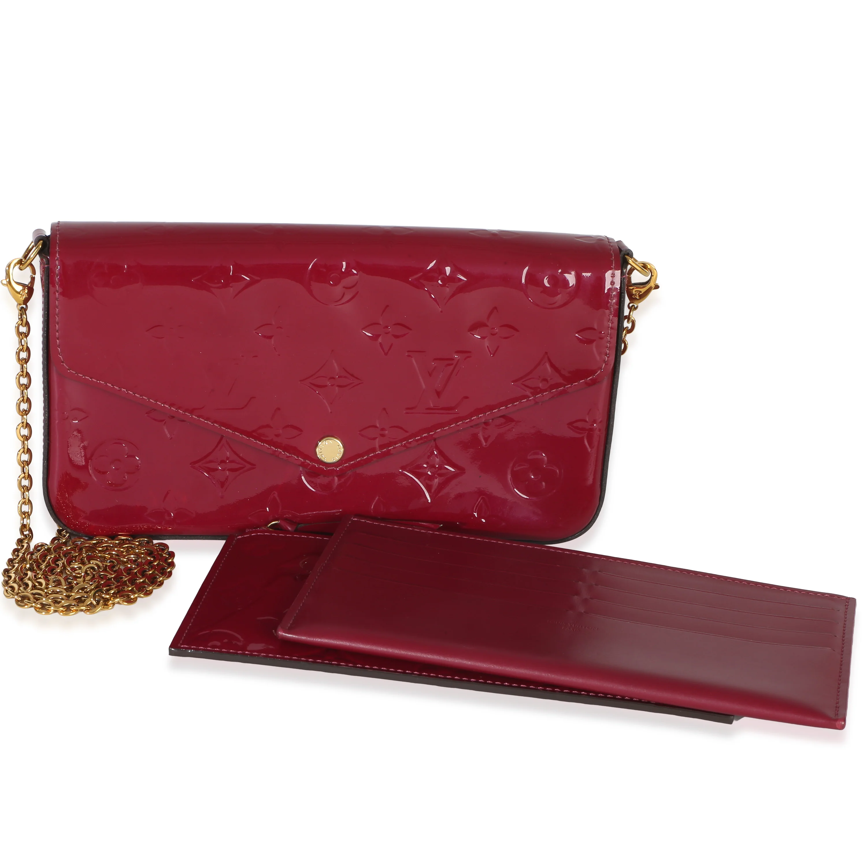 Fuschia Monogram Vernis Felicie Pochette