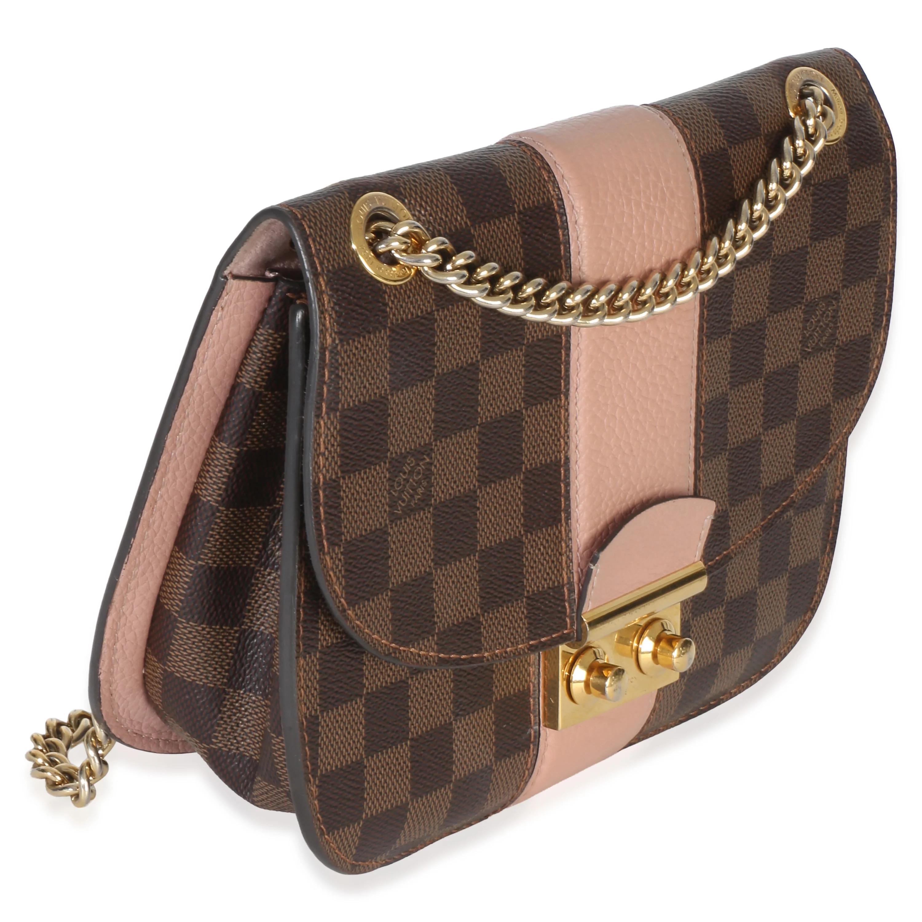 Magnolia Damier Ebene Cuir Taurillon Wight Chain Bag - Image 3