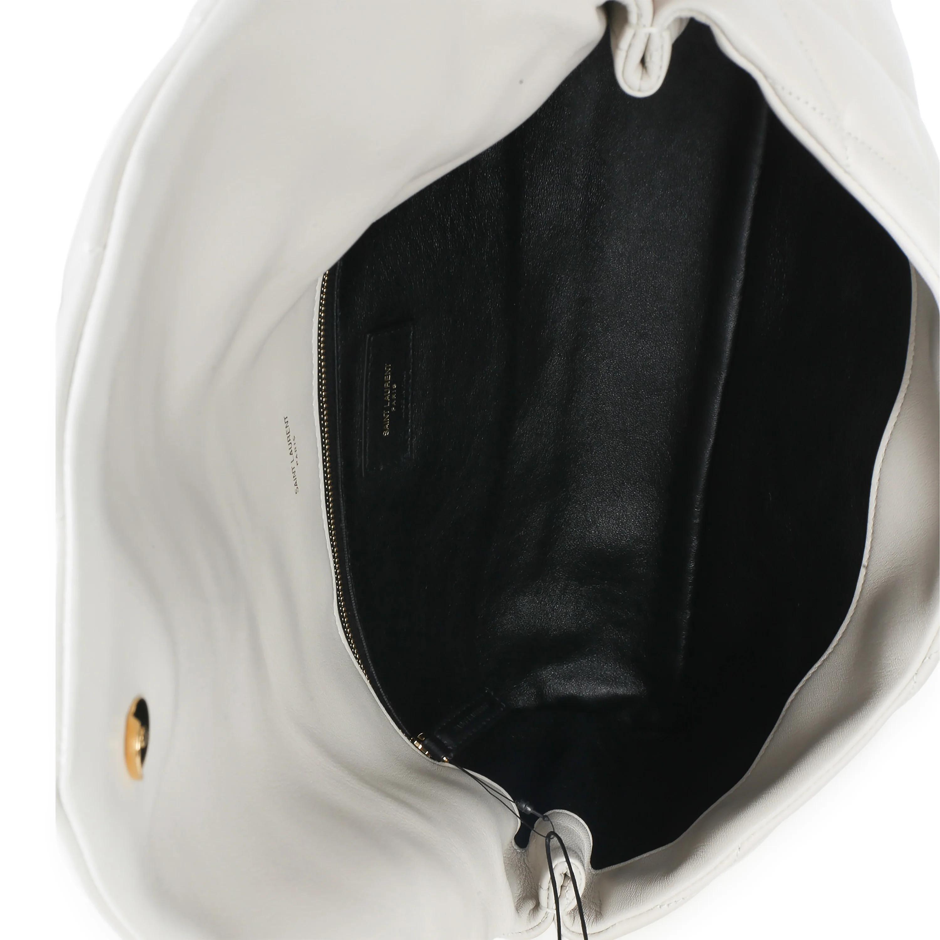 Crema Soft Quilted Lambskin Large Sade Puffer Envelope Clutch - Image 8