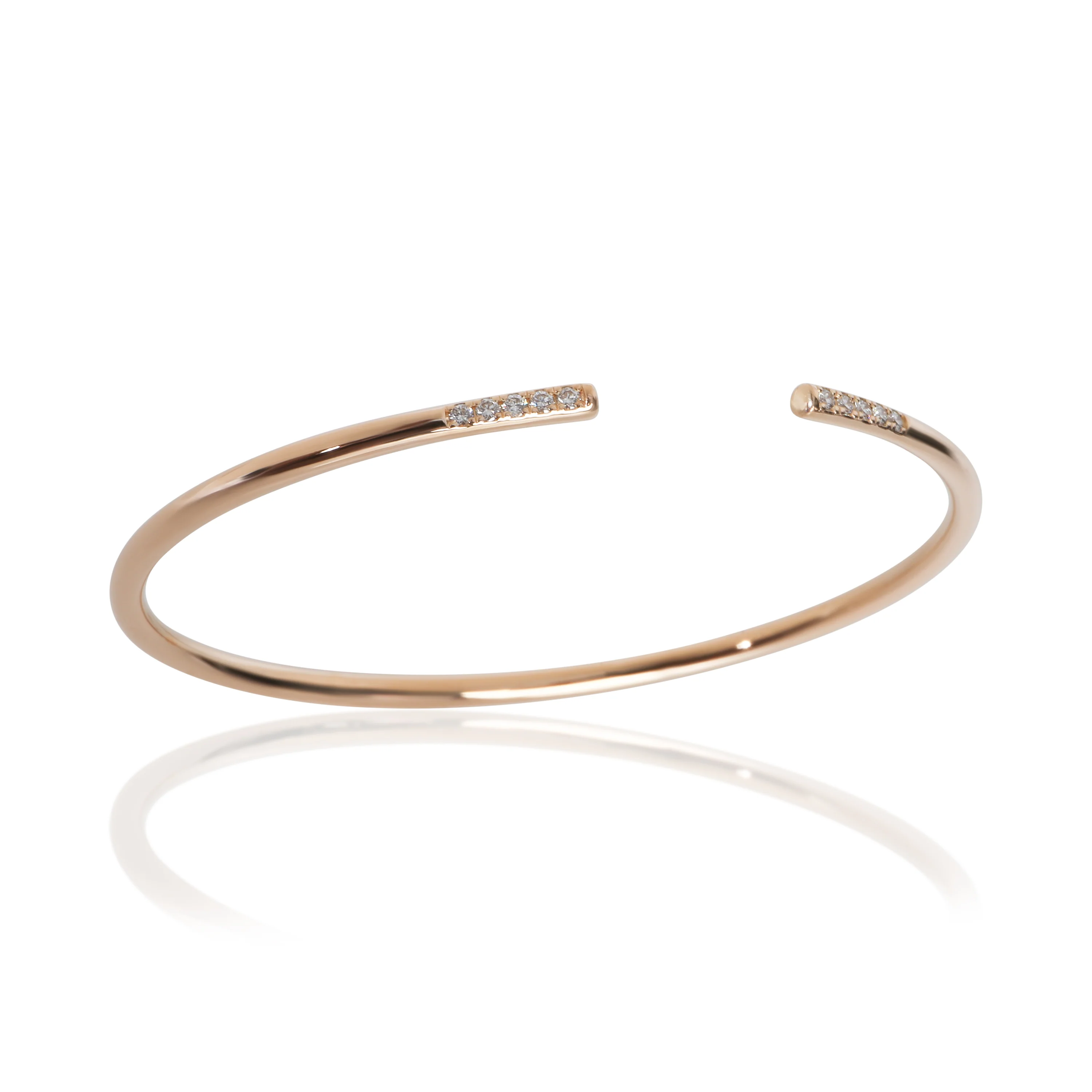 Rose Gold Diamond Metro Cuff Bracelet - Image 4