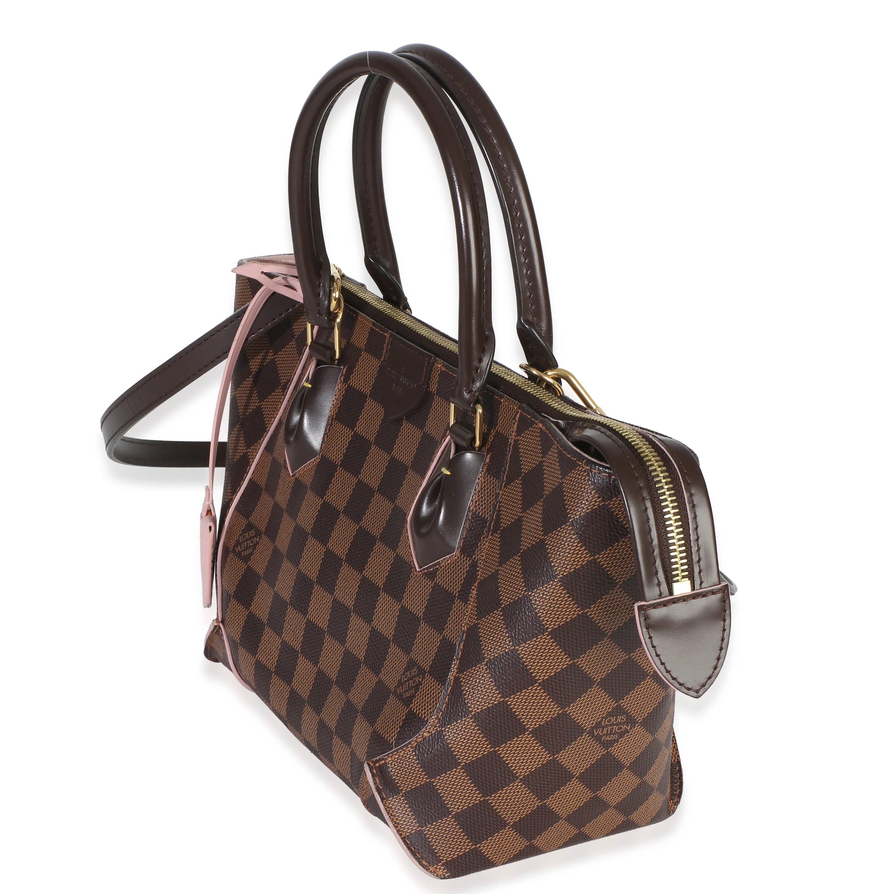 Rose Ballerine Damier Ebene Canvas Caissa PM Tote - Image 2