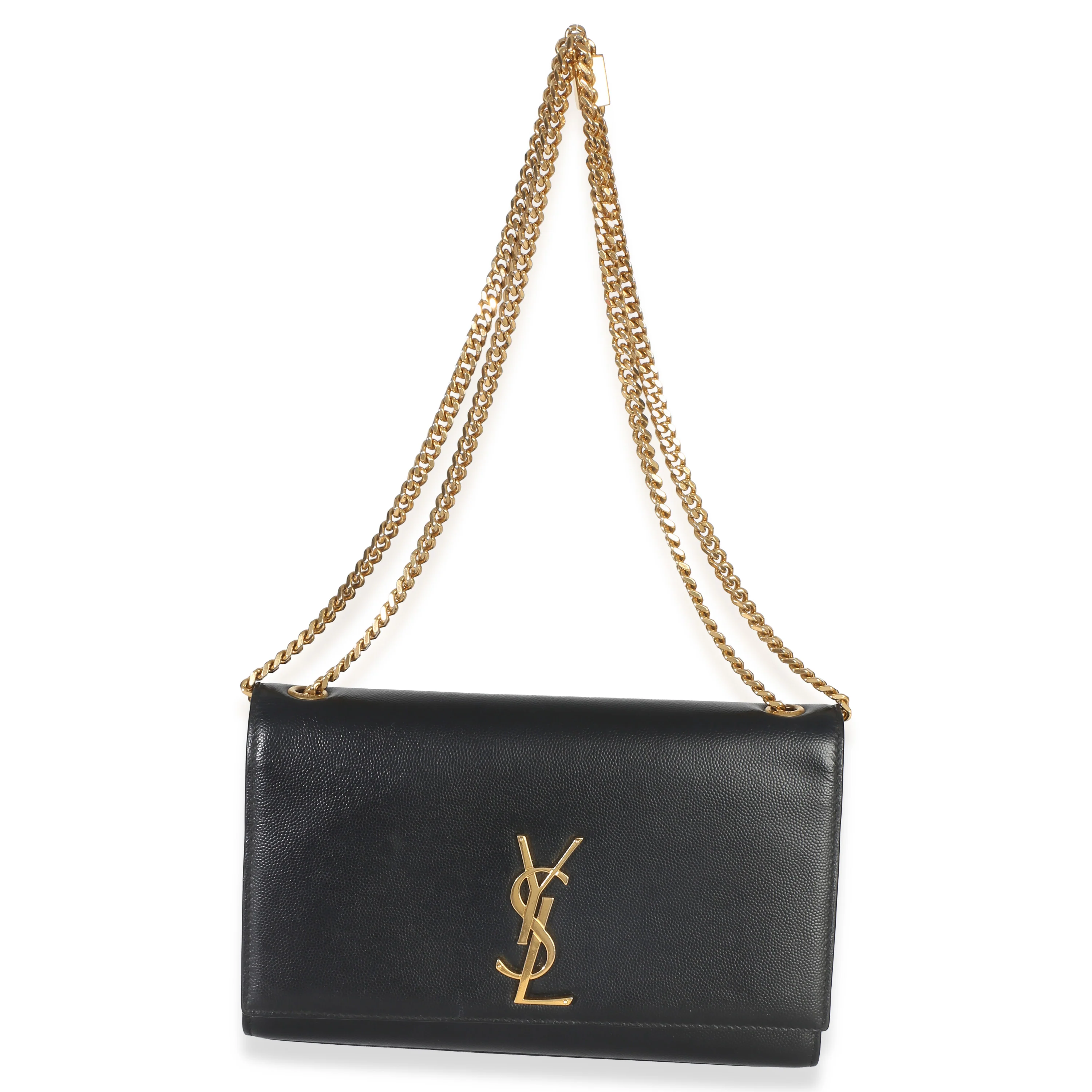 Black Grain De Poudre Medium Kate Chain Bag - Image 8