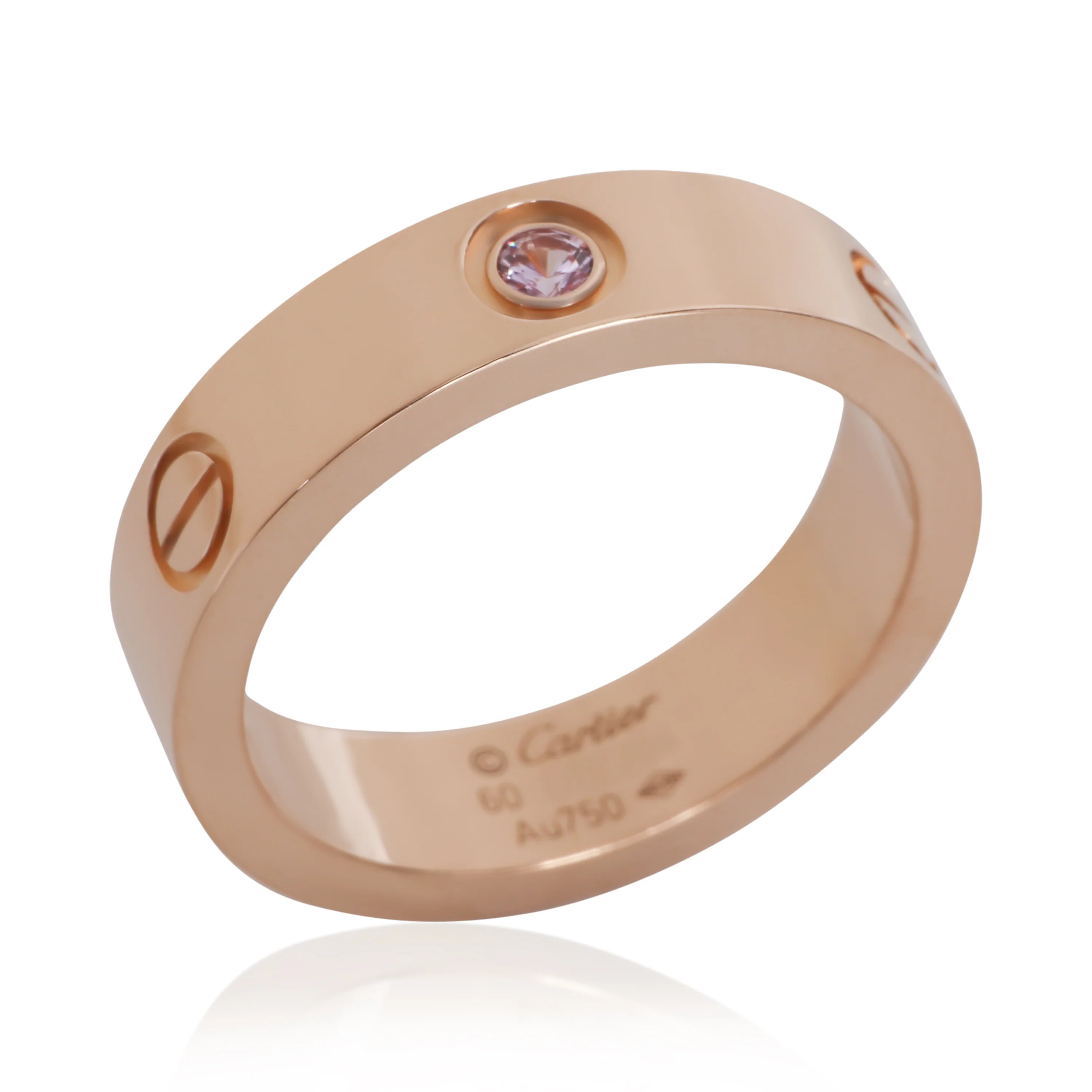 Rose Gold Sapphire Love Ring - Image 4