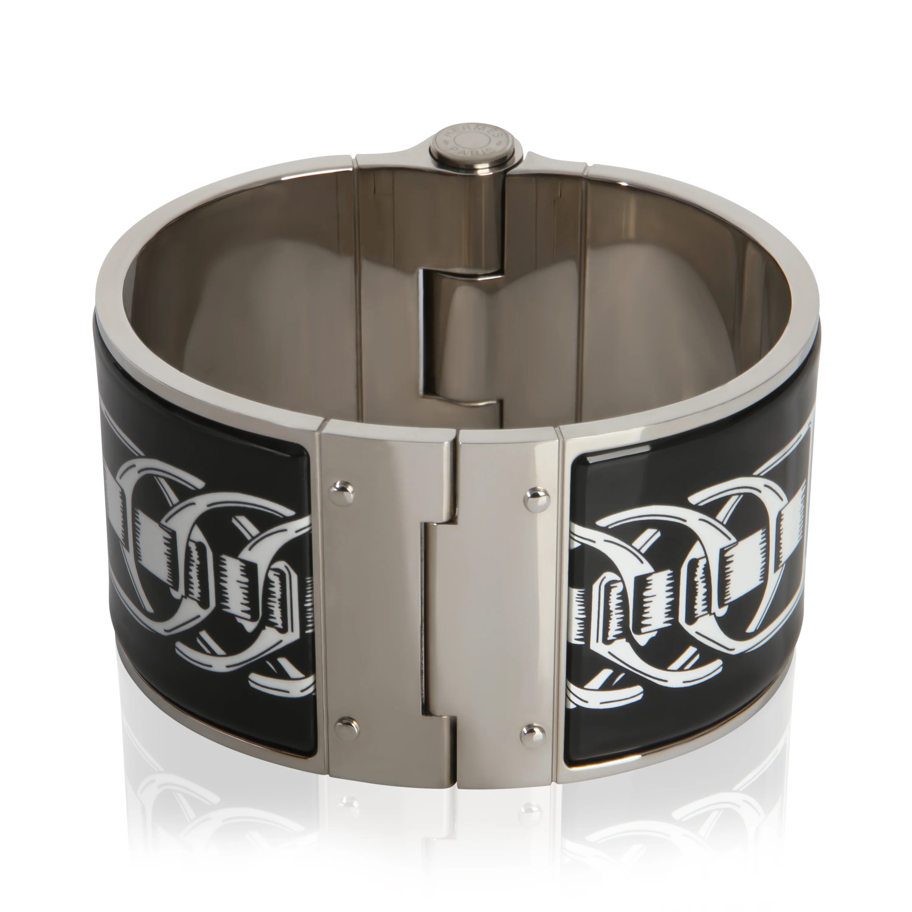 Extra Wide Balades Equestres Hinged Enamel Bracelet - Image 3
