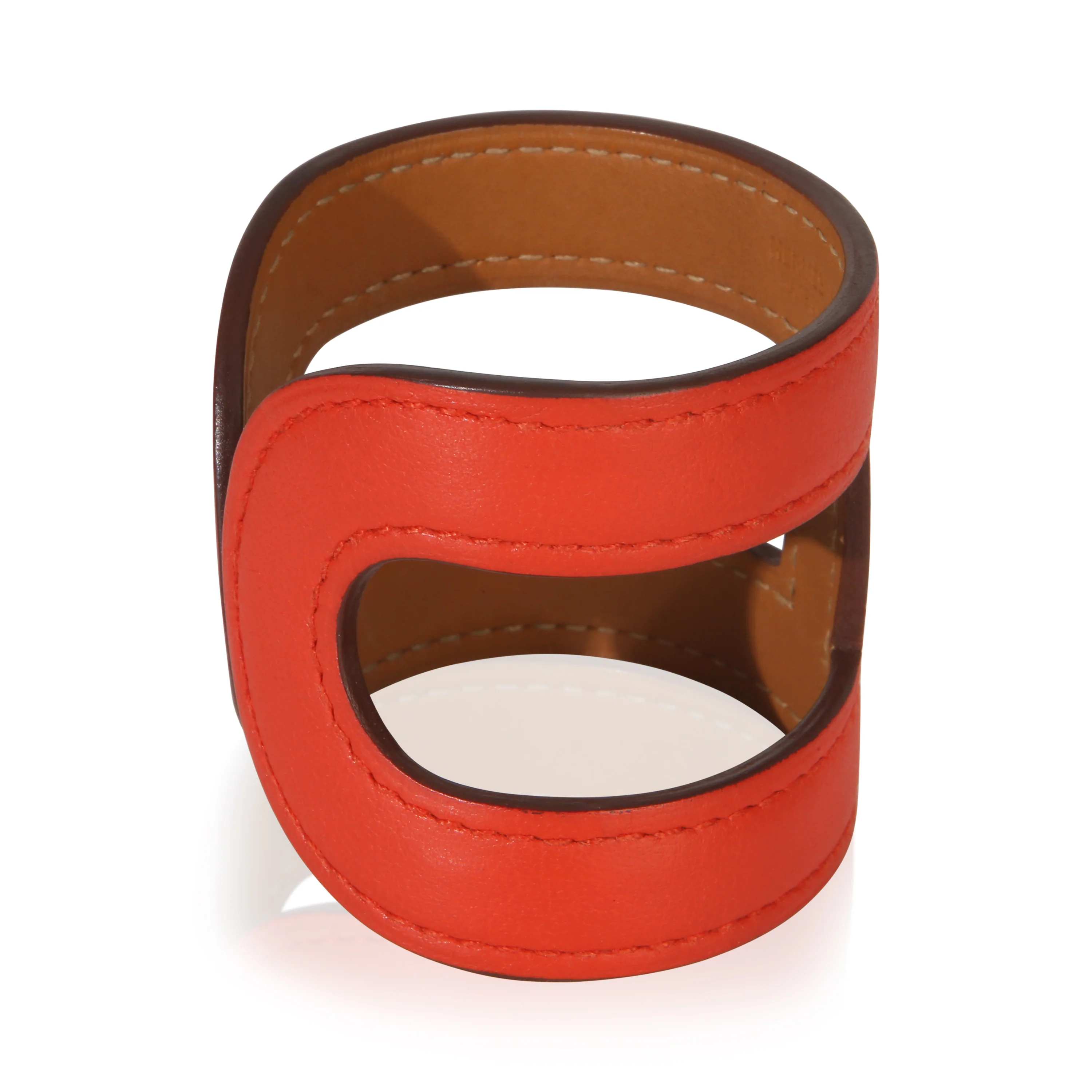 Rose Vermillon Ano Leather Cuff Bracelet - Image 2