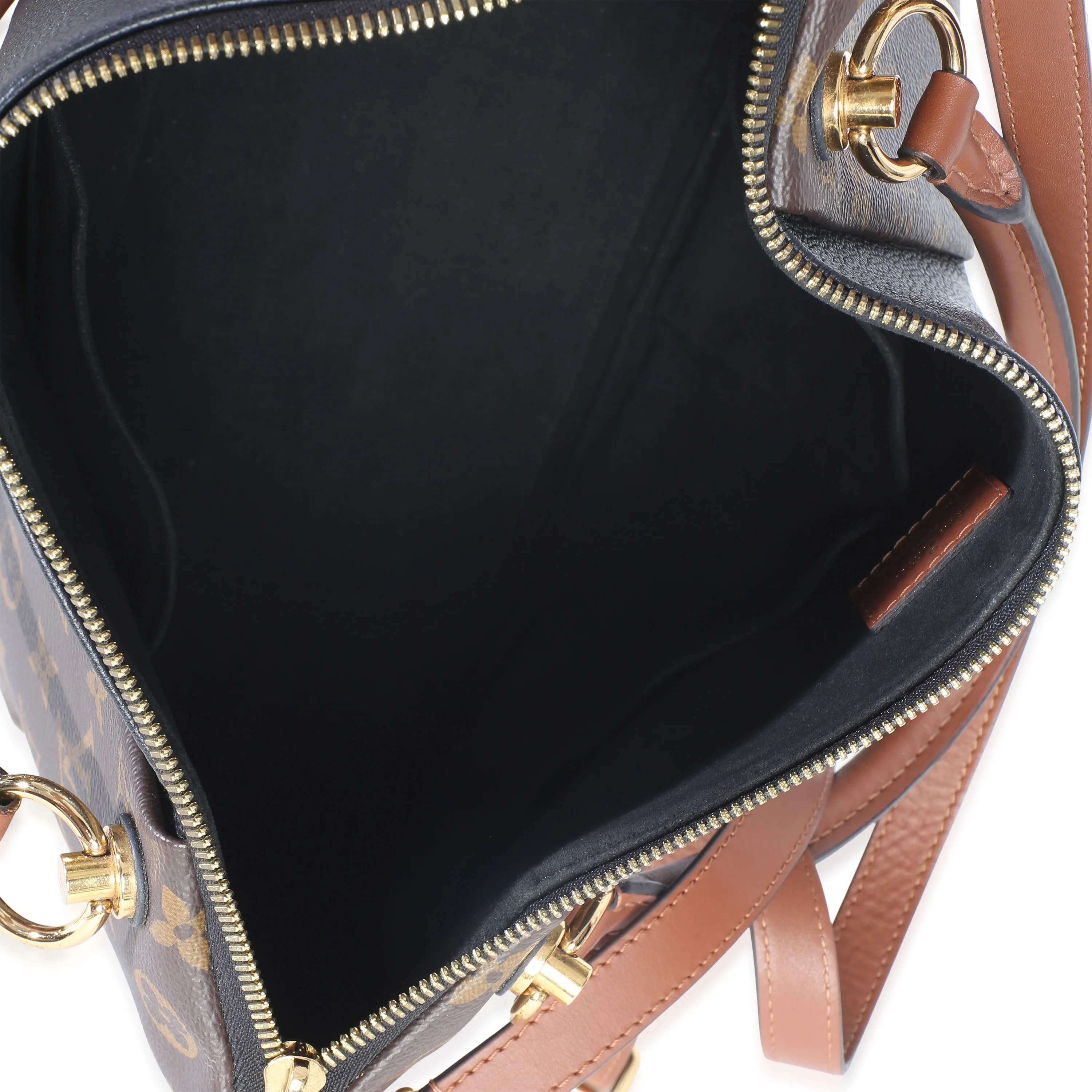 Black Monogram Canvas V Tote MM - Image 7