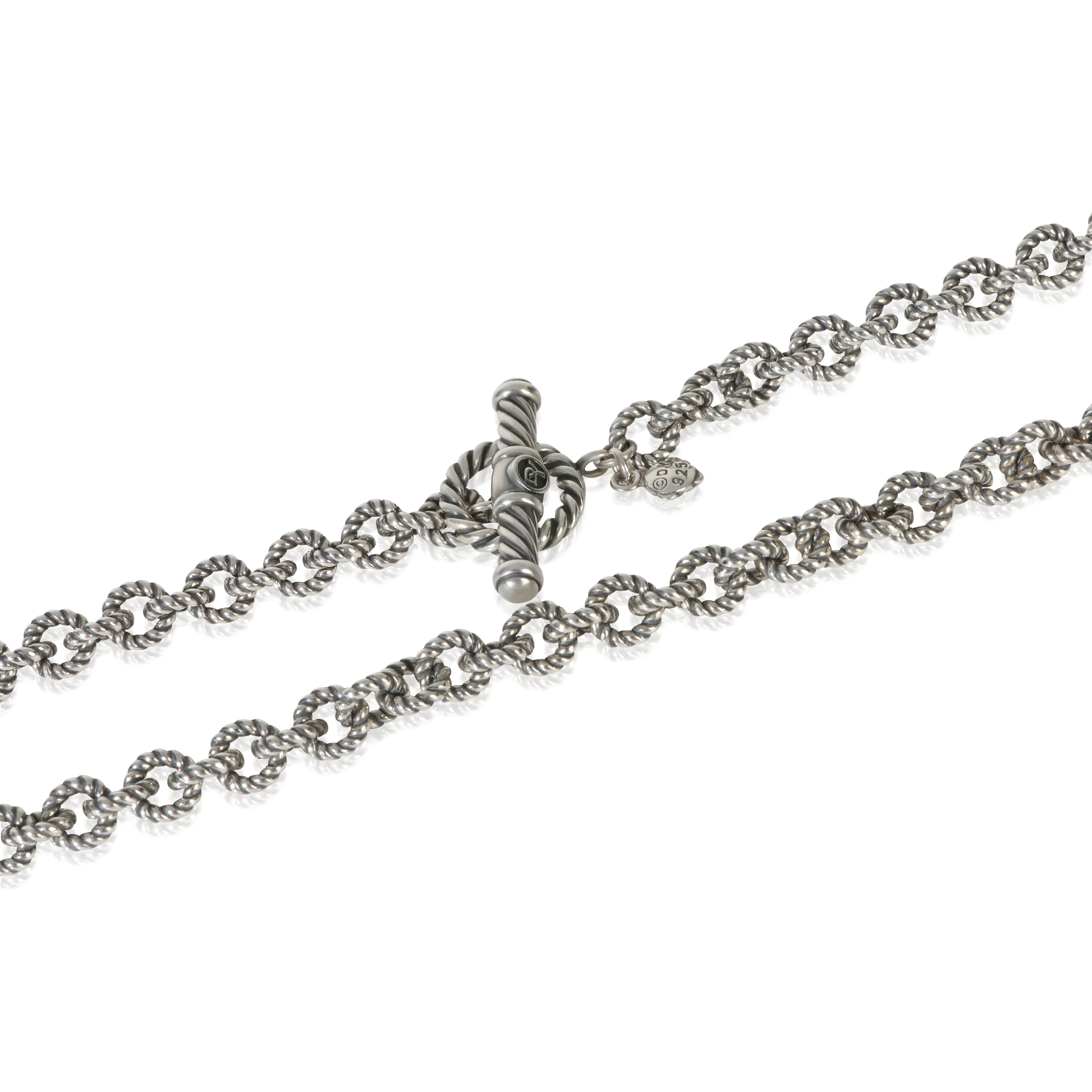Sterling Silver  Cable Rolo Chain Necklace - Image 2