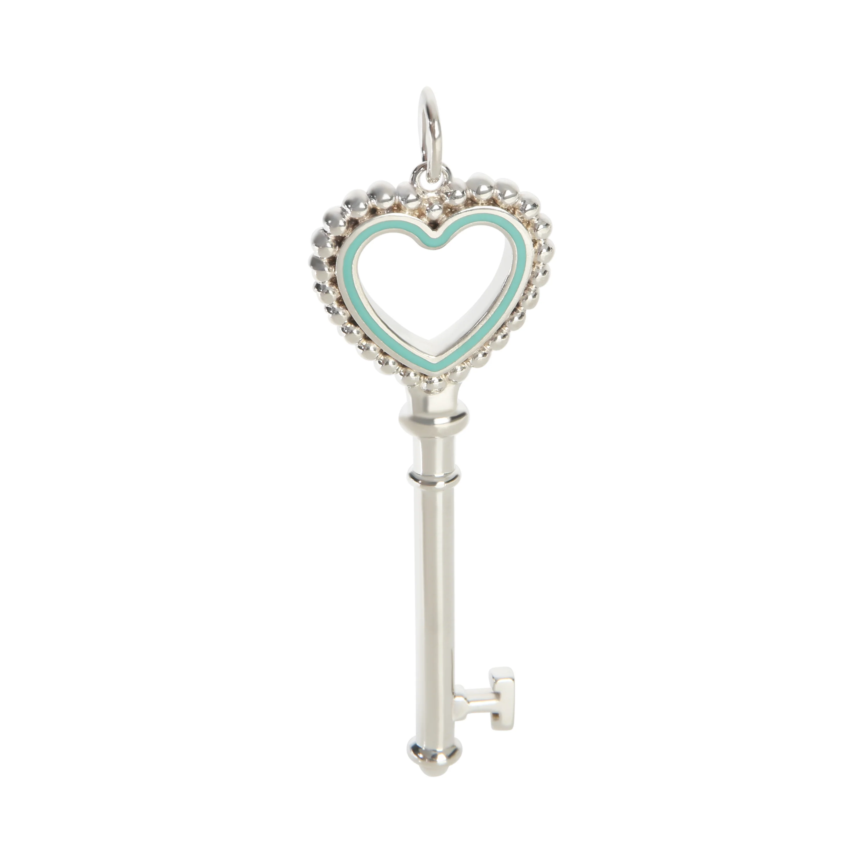 Sterling Silver Heart Key Pendant