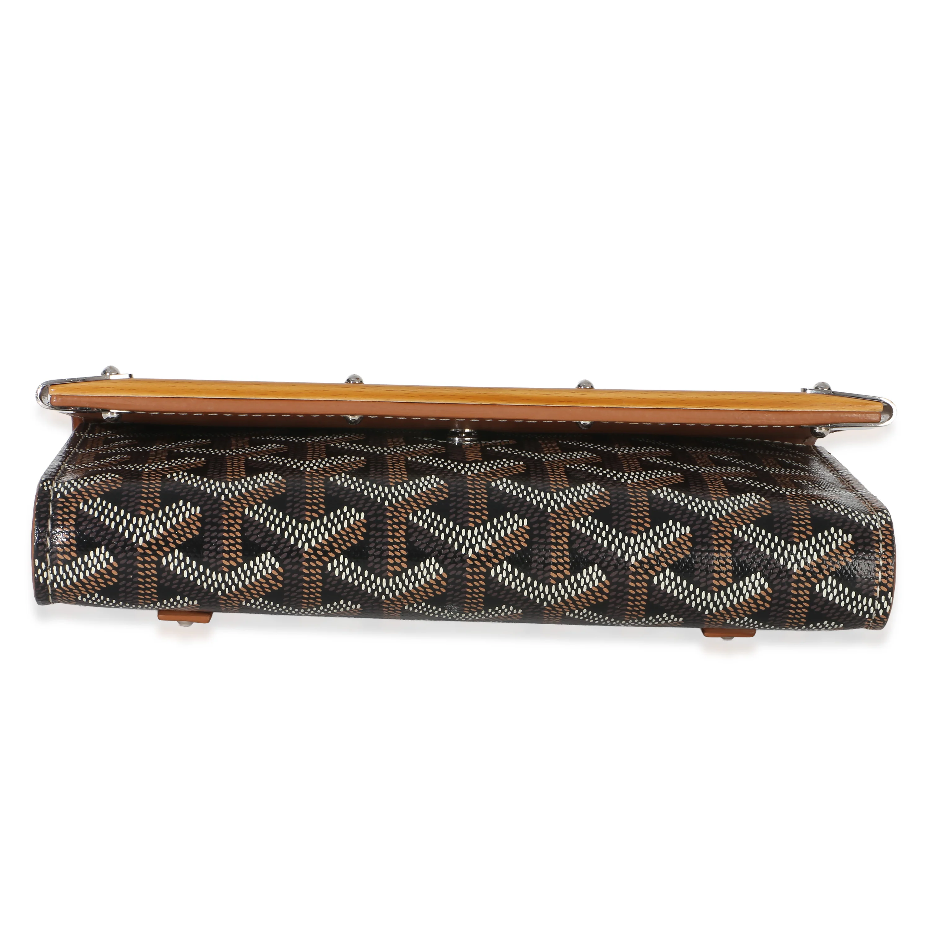 Gold Black Goyardine Monte Carlo Mini Clutch - Image 5