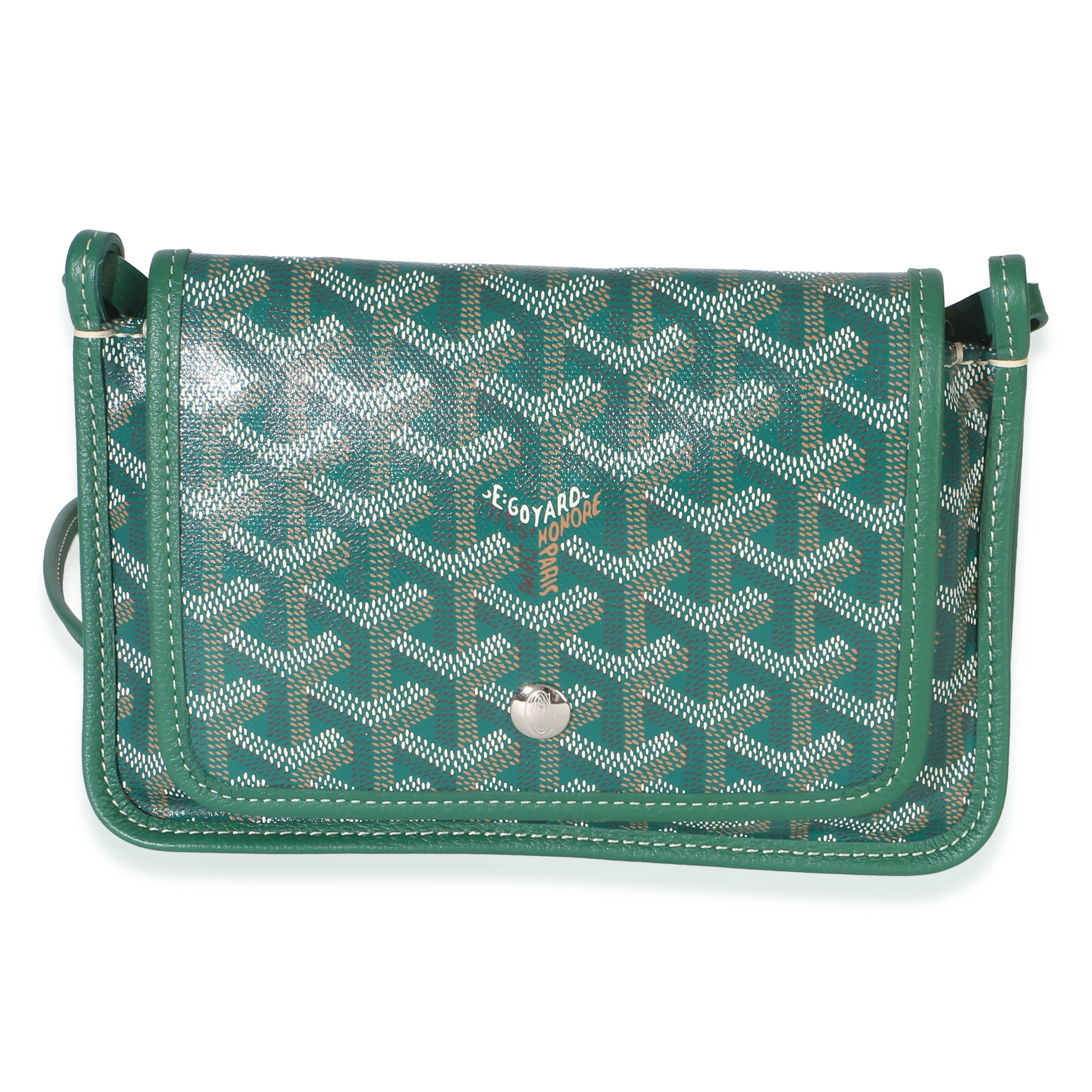 Green Goyardine Canvas Plumet Wallet