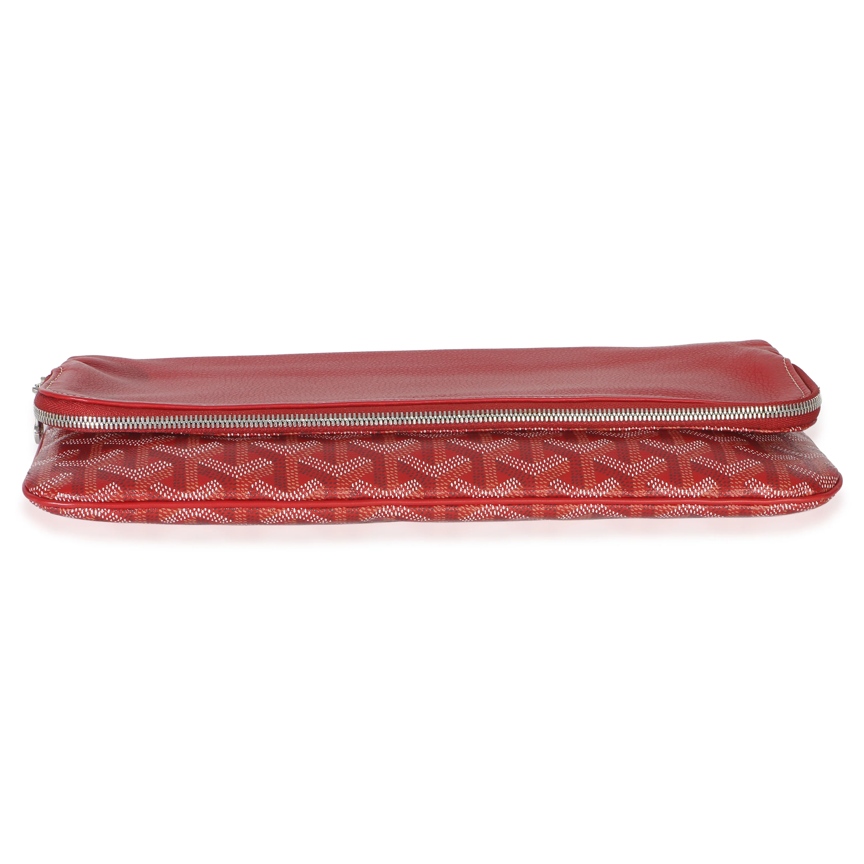 Red Goyardine Canvas Sainte Marie Clutch - Image 5