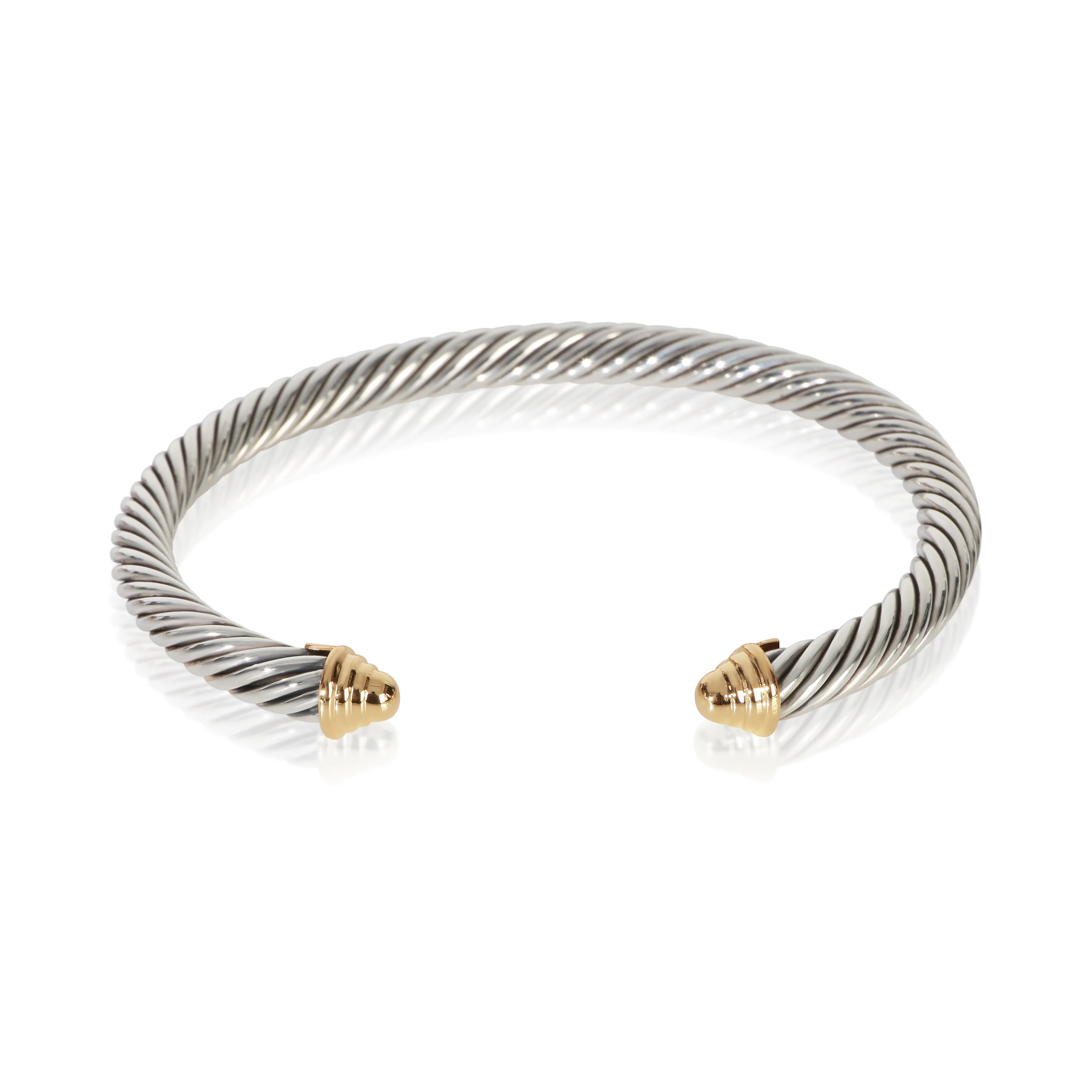 Yellow Gold & Sterling Silver Cable Classic Bracelet