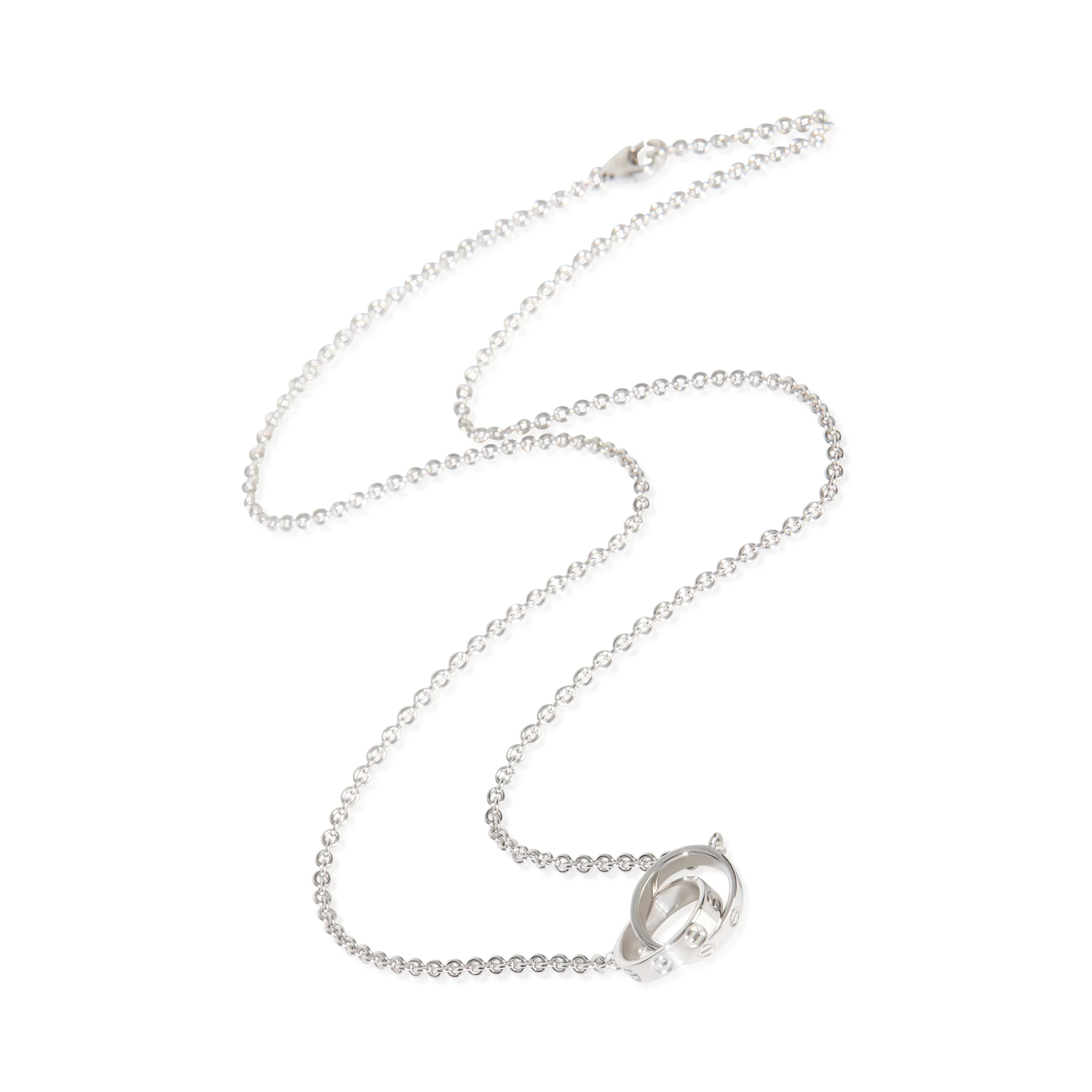 White Gold  Love Necklace - Image 3
