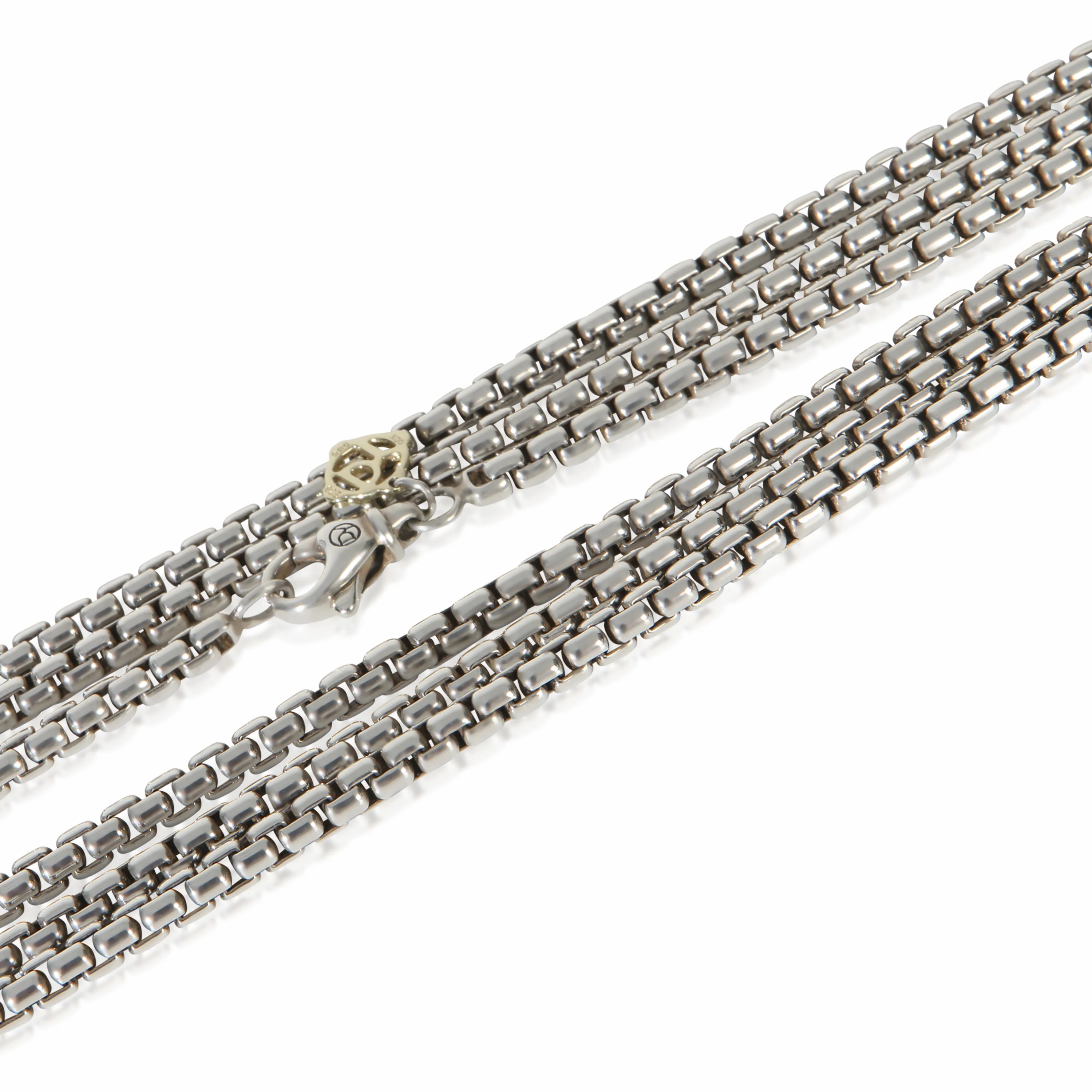 Sterling Silver  3.6mm Box Chain Necklace - Image 2