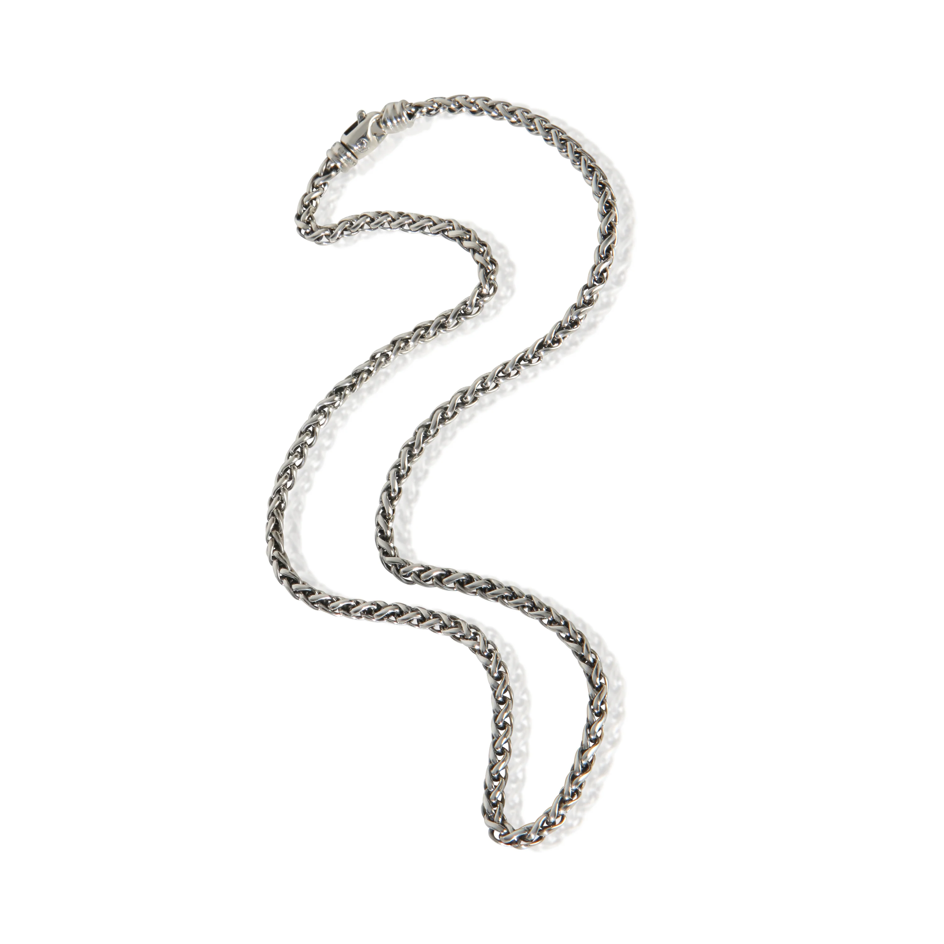 Sterling Silver  Wheat Chain Necklace - Image 3
