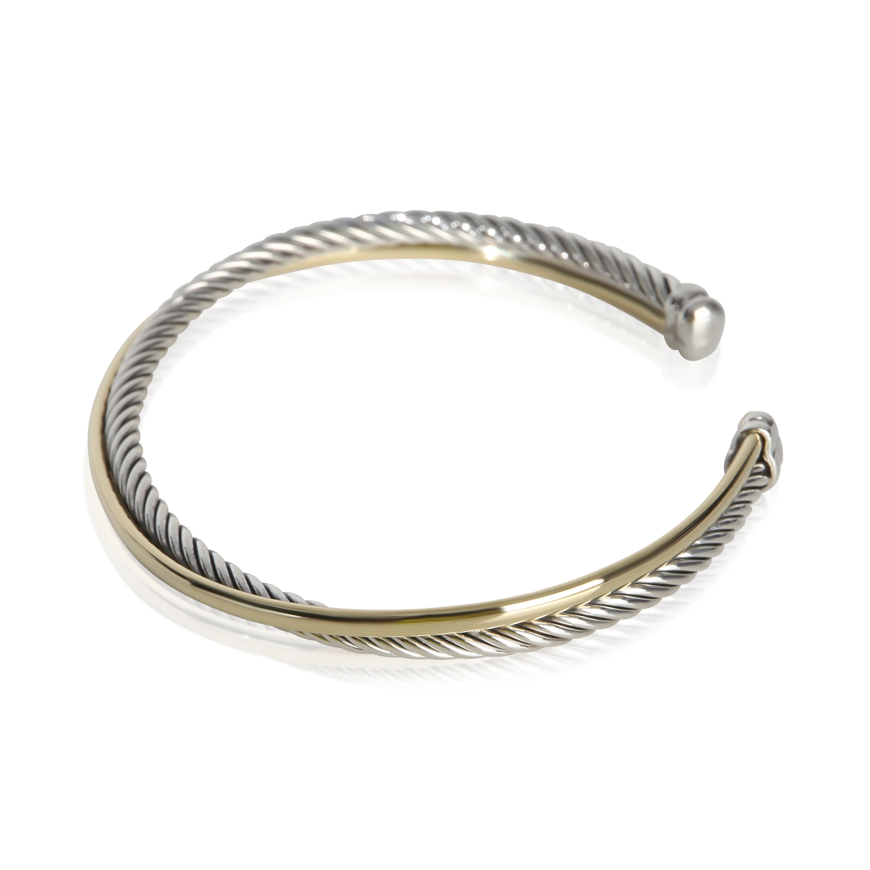Yellow Gold & Sterling Silver  Crossover Bracelet - Image 2