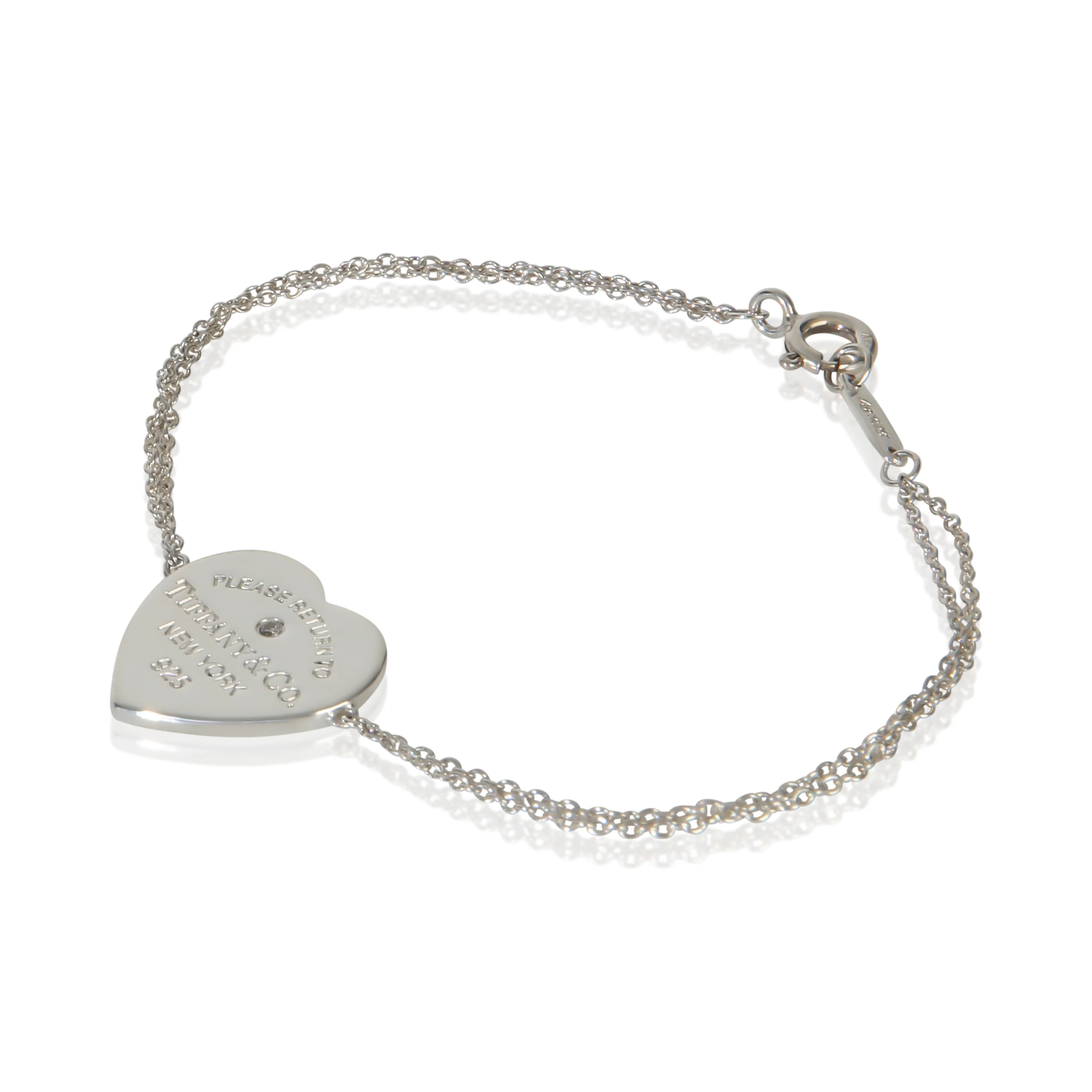 Sterling Silver Diamond Return To Tiffany Bracelet - Image 2