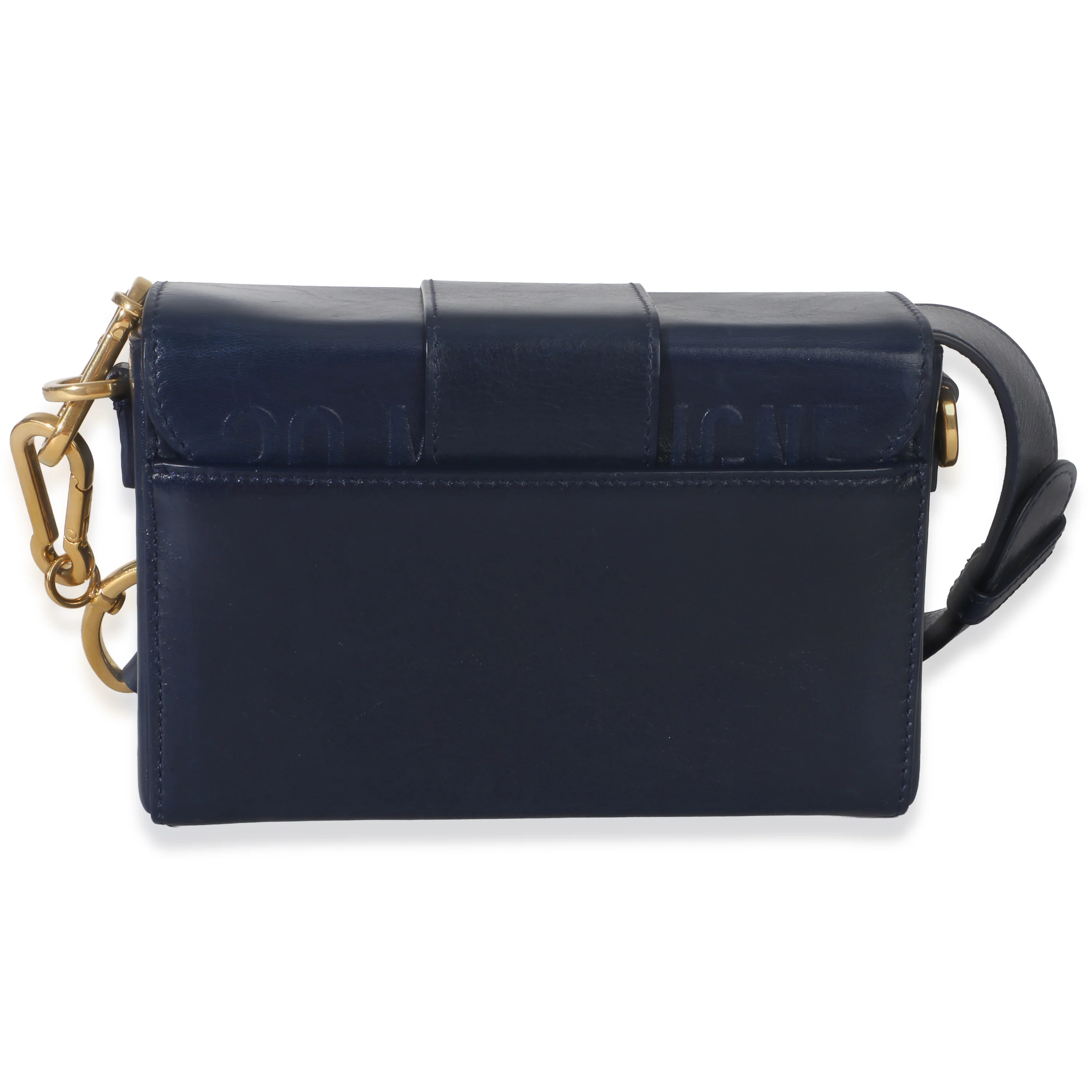 Navy Calfskin 30 Montaigne Box Bag - Image 4