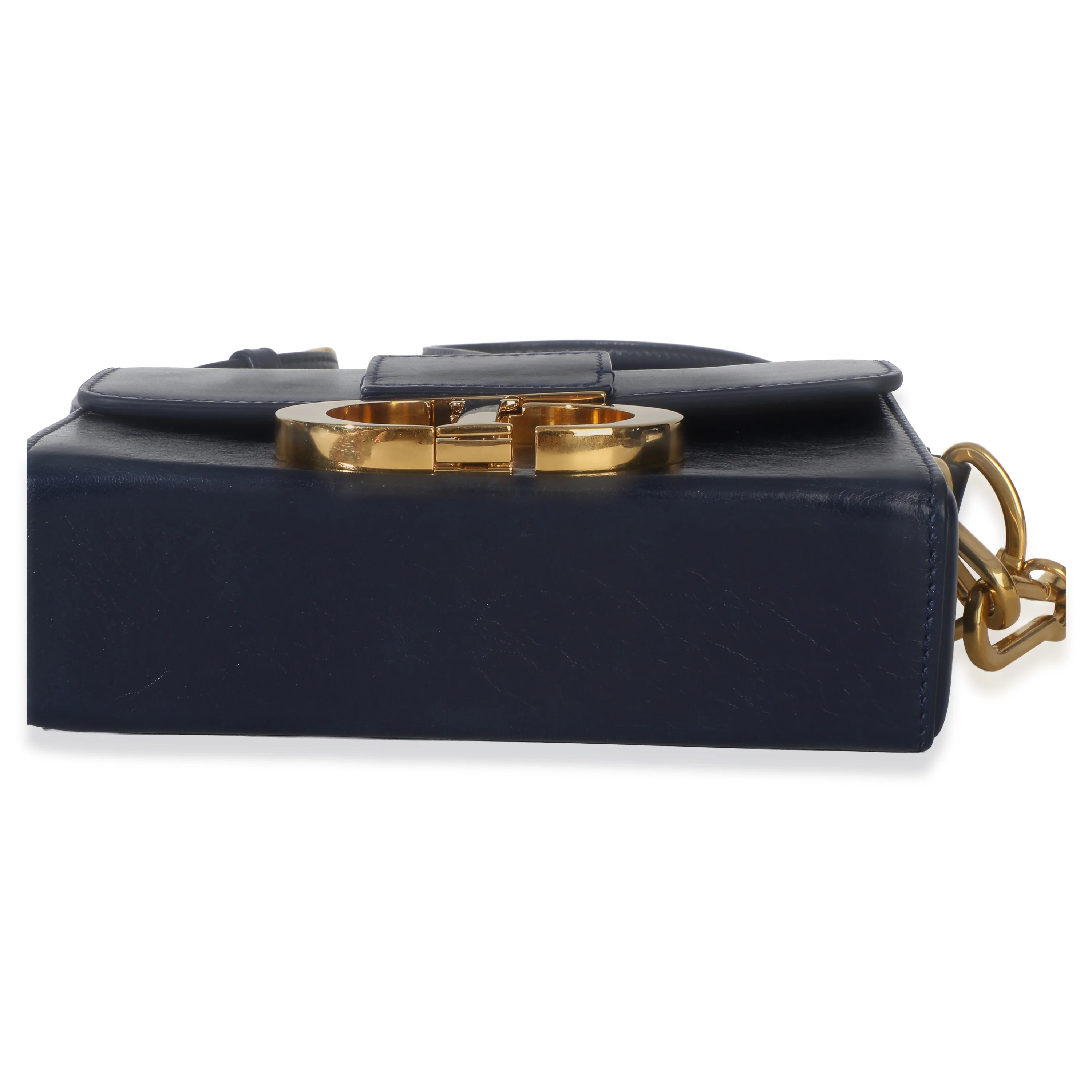 Navy Calfskin 30 Montaigne Box Bag - Image 5