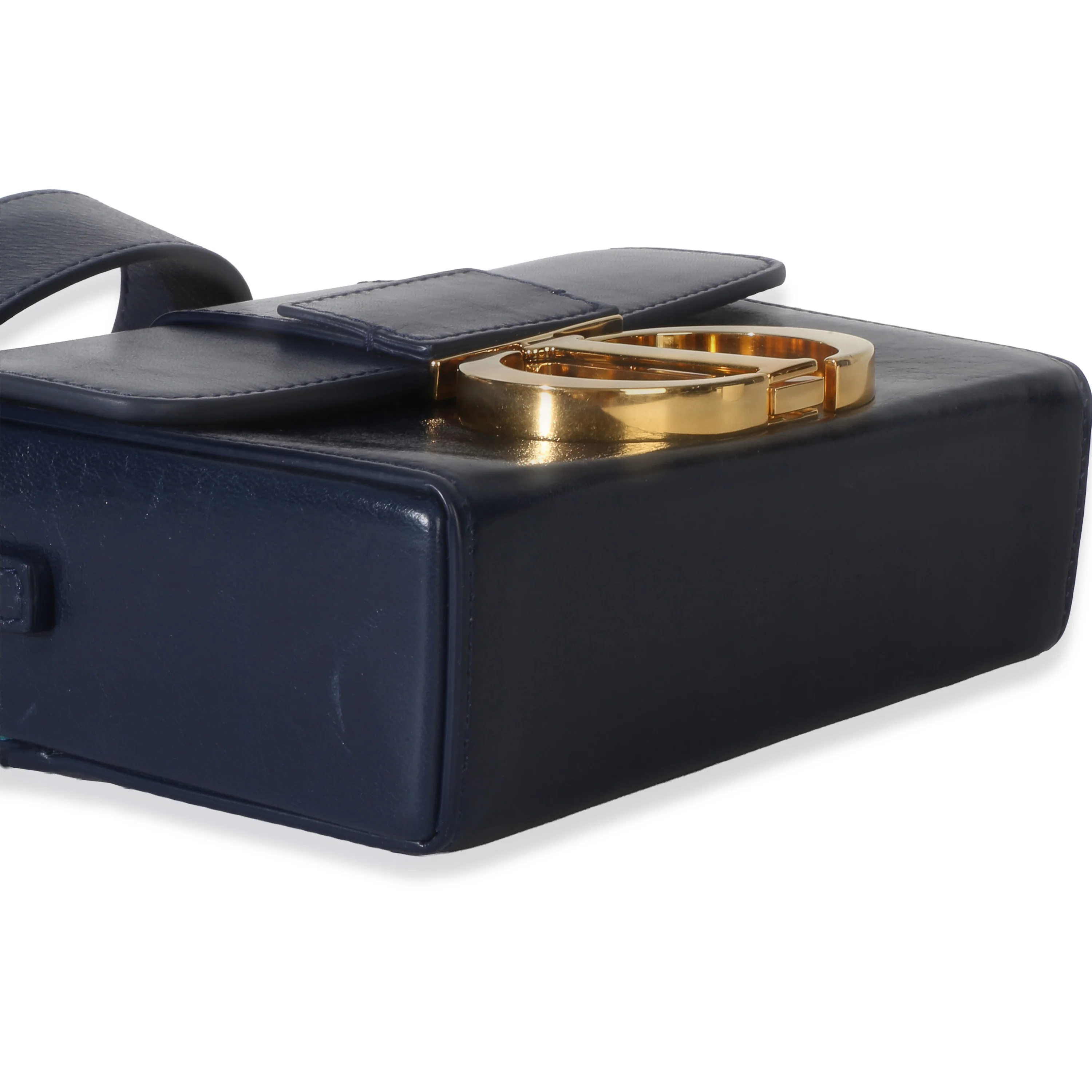 Navy Calfskin 30 Montaigne Box Bag - Image 6
