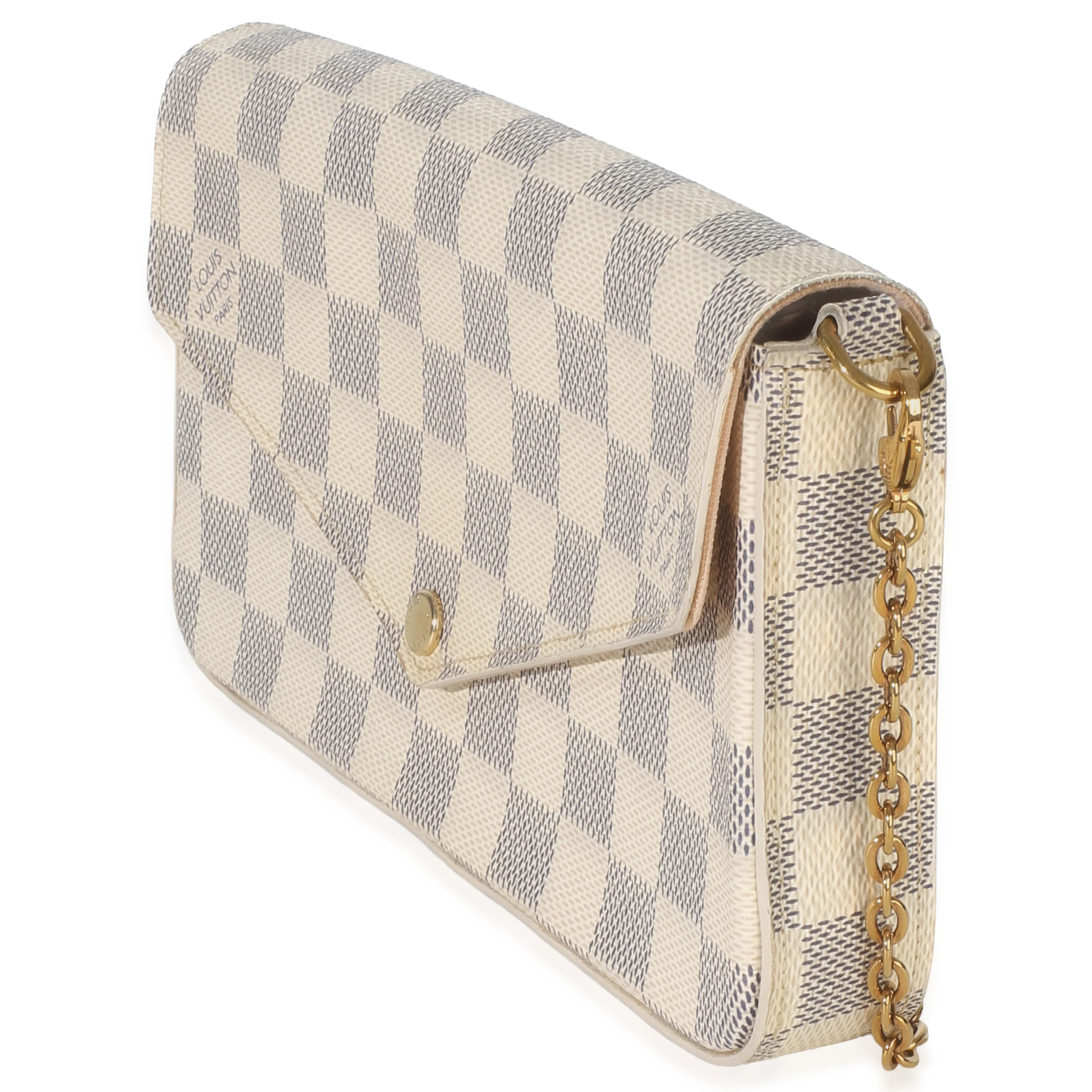 Rose Ballerine Damier Azur Canvas Felicie Pochette - Image 3