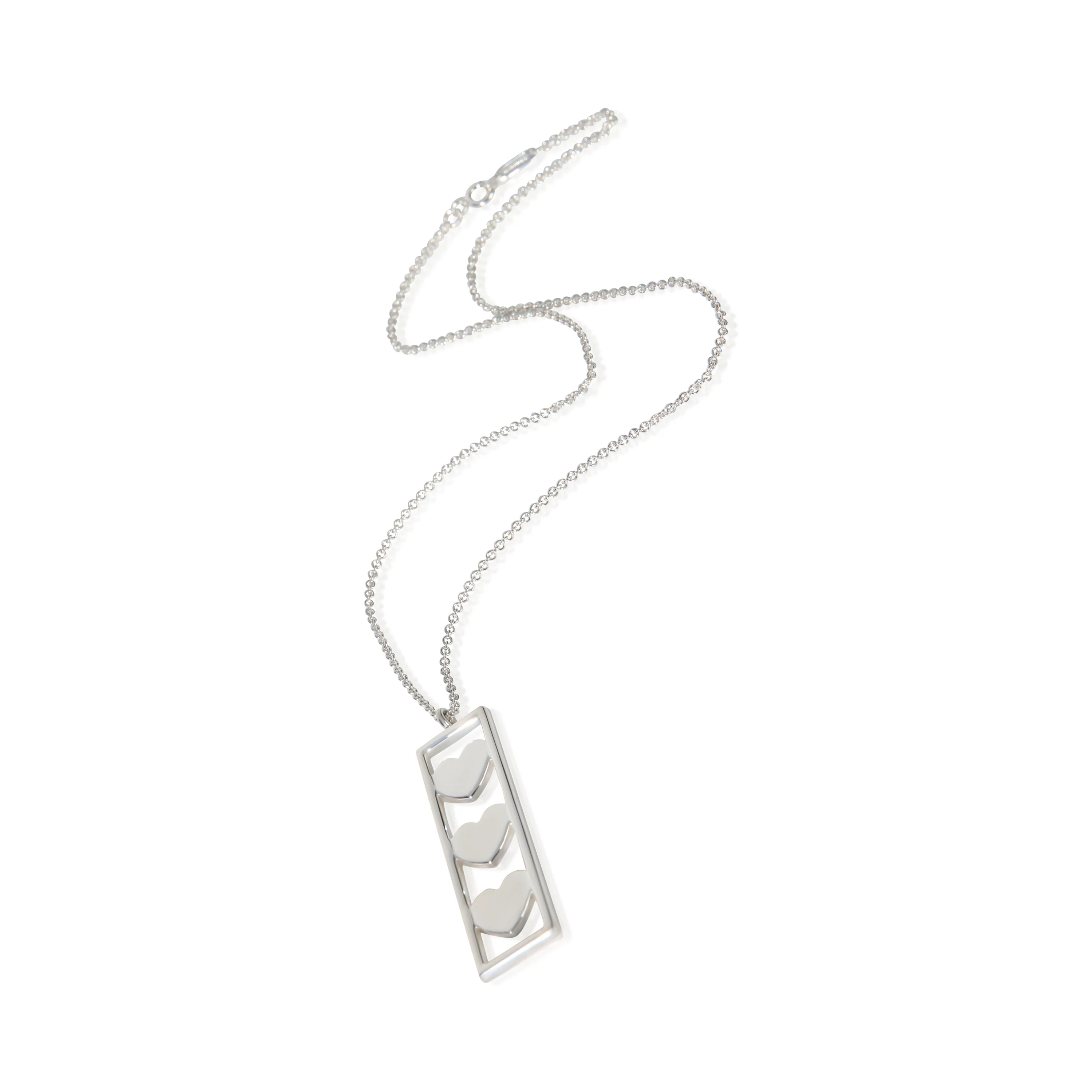 Sterling Silver  Vintage 3 Heart Pendant - Image 3