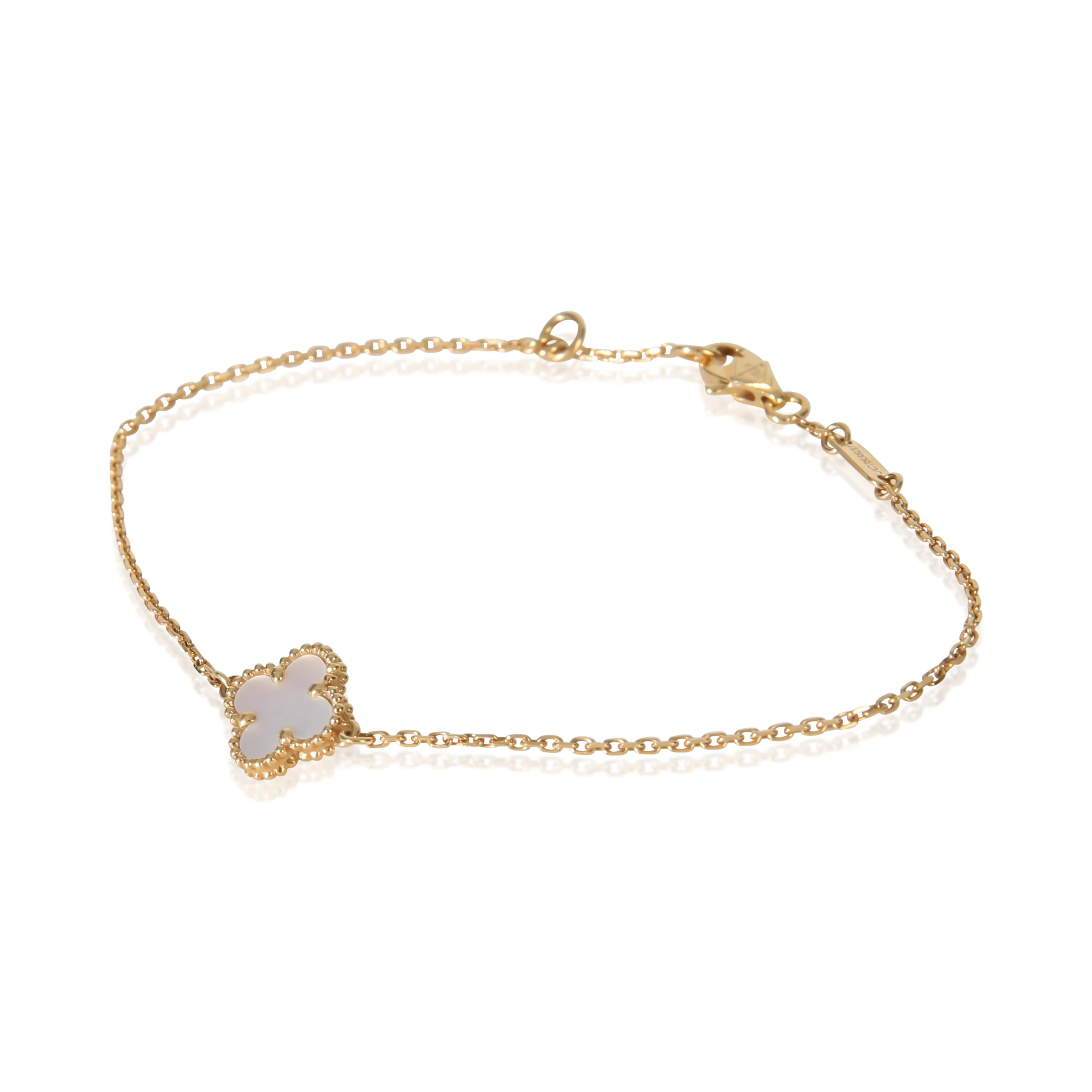 Yellow Gold Mother Of Pearl Sweet Alhambra Bracelet - Image 2