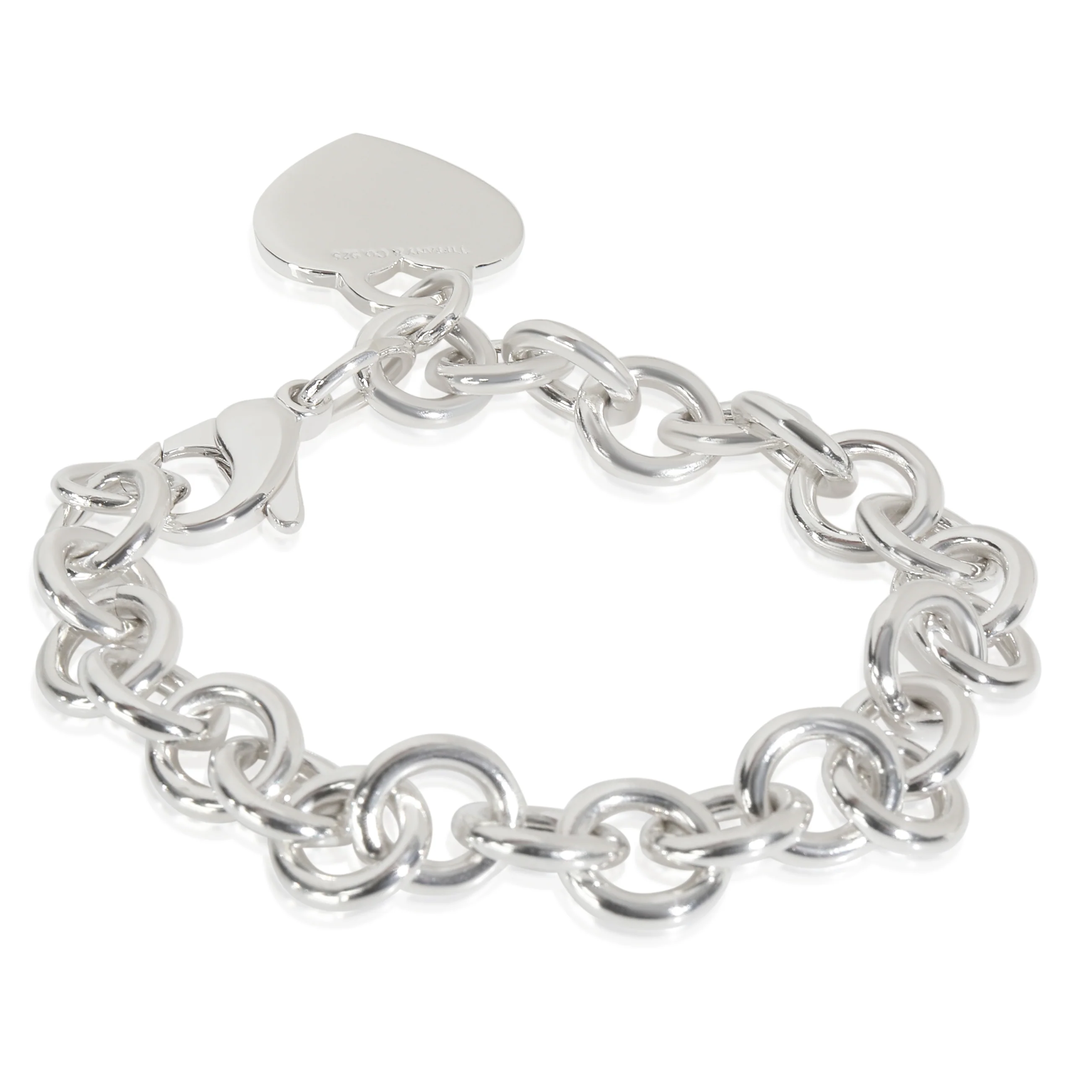 Sterling Silver Heart Tag Bracelet - Image 2