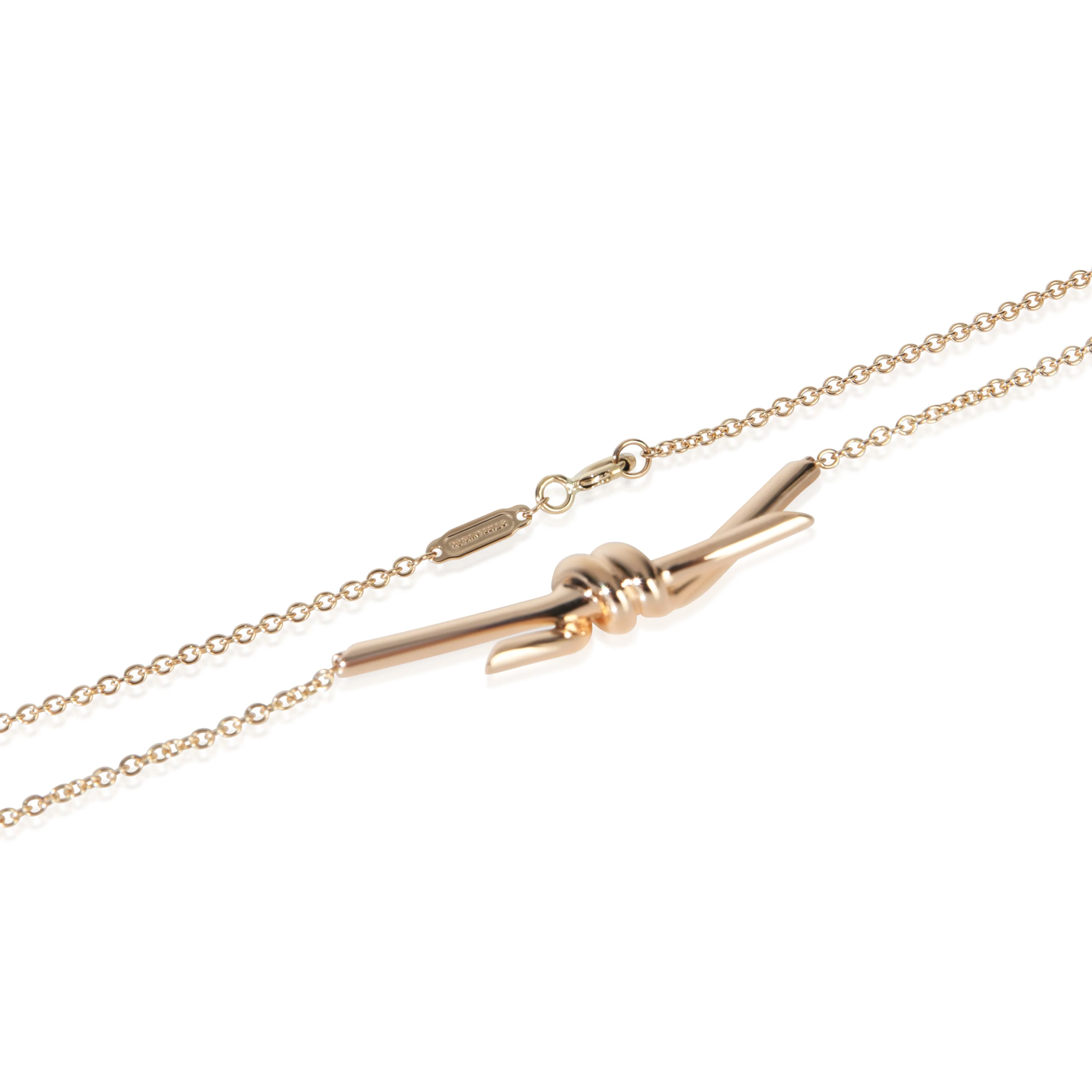 Rose Gold  Tiffany Knot Pendant - Image 2