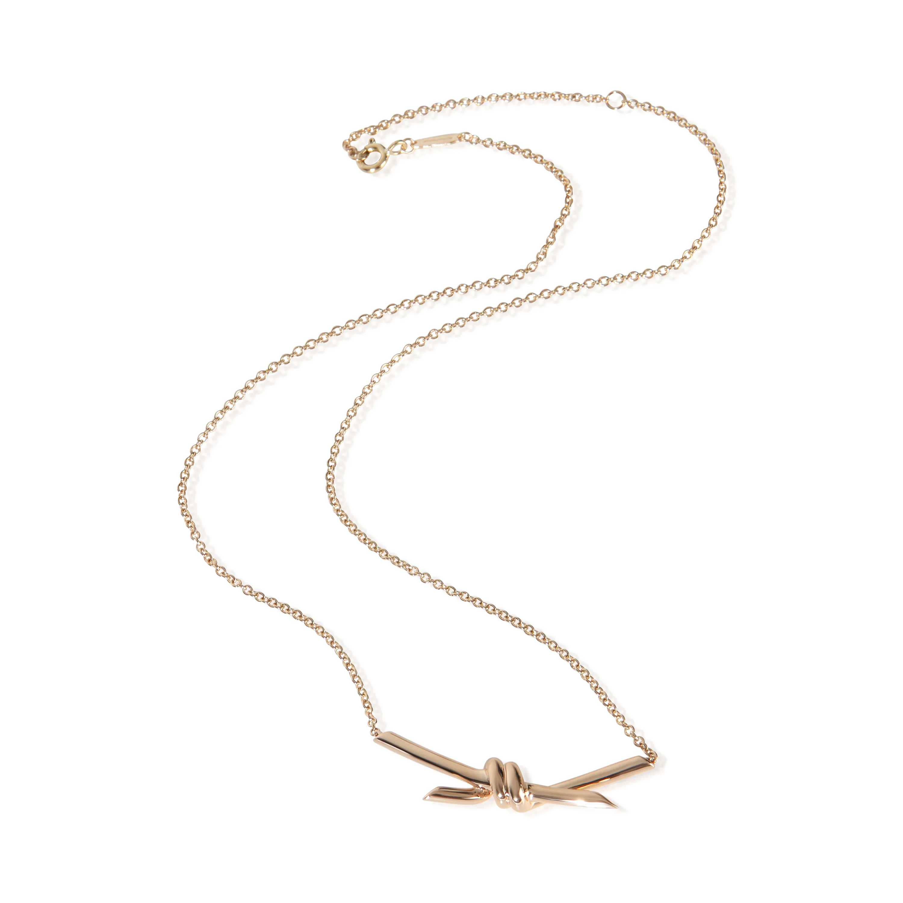 Rose Gold  Tiffany Knot Pendant - Image 3