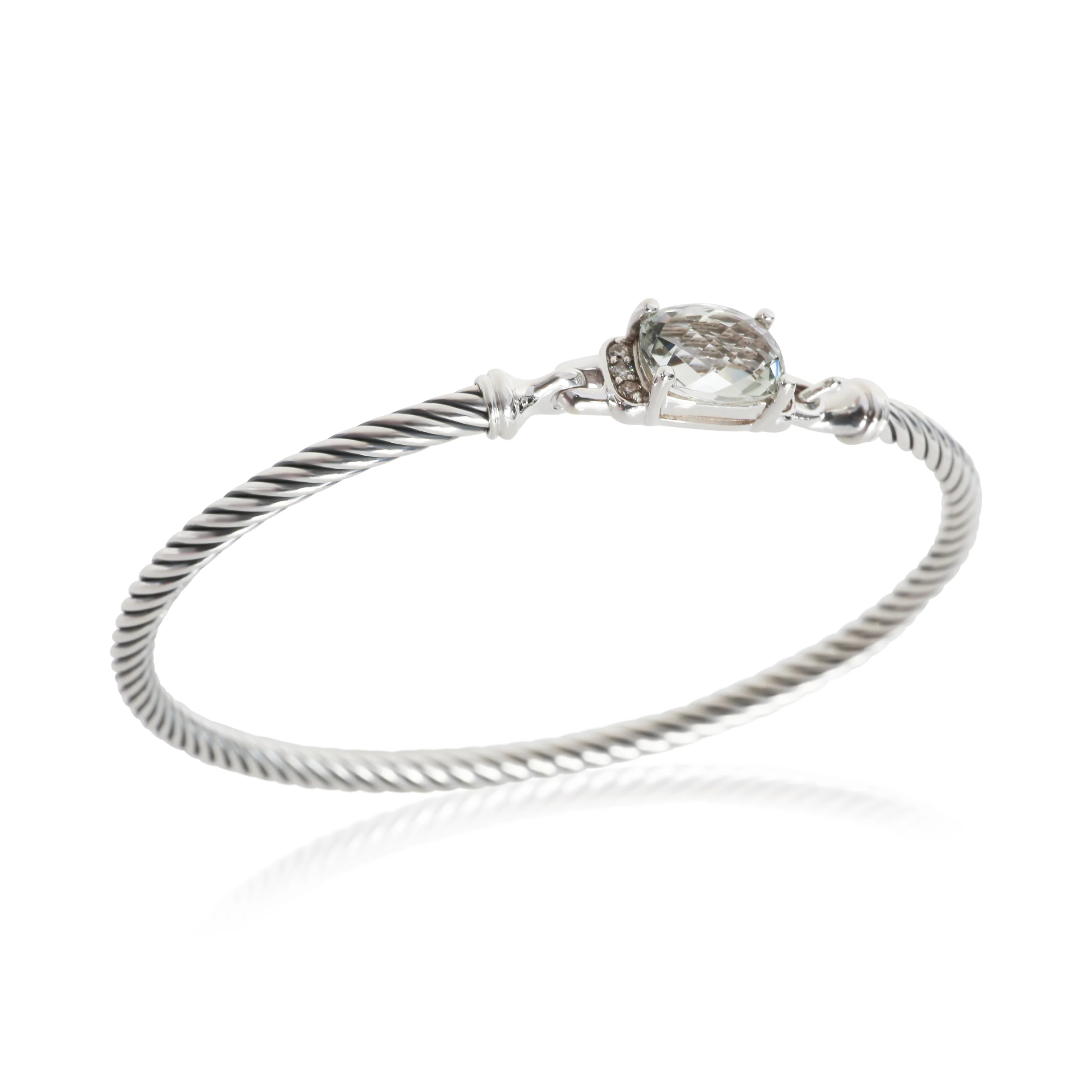 Sterling Silver Prasiolite and Diamond Wheaton Bracelet - Image 4