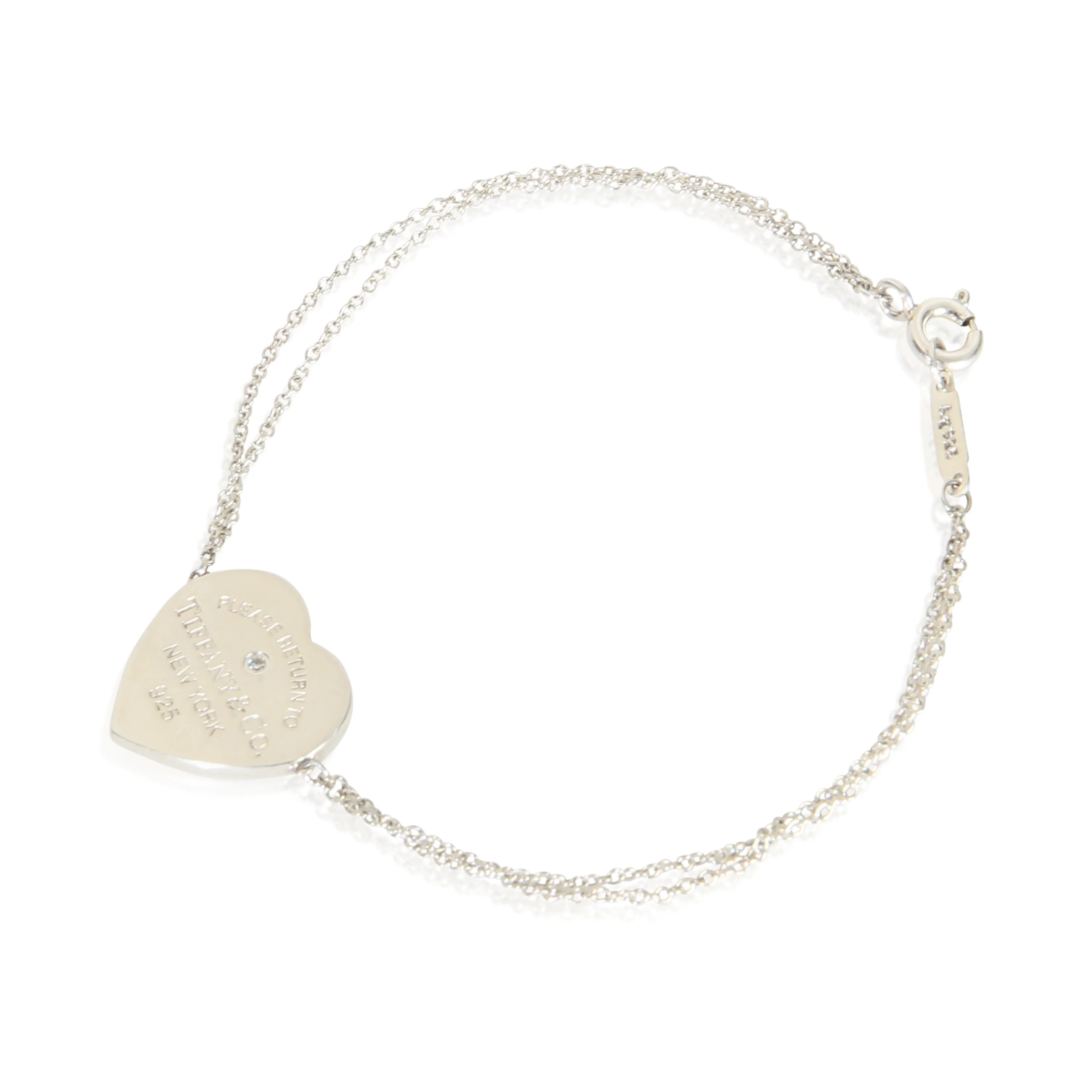 Sterling Silver Diamond Return To Tiffany Bracelet - Image 2