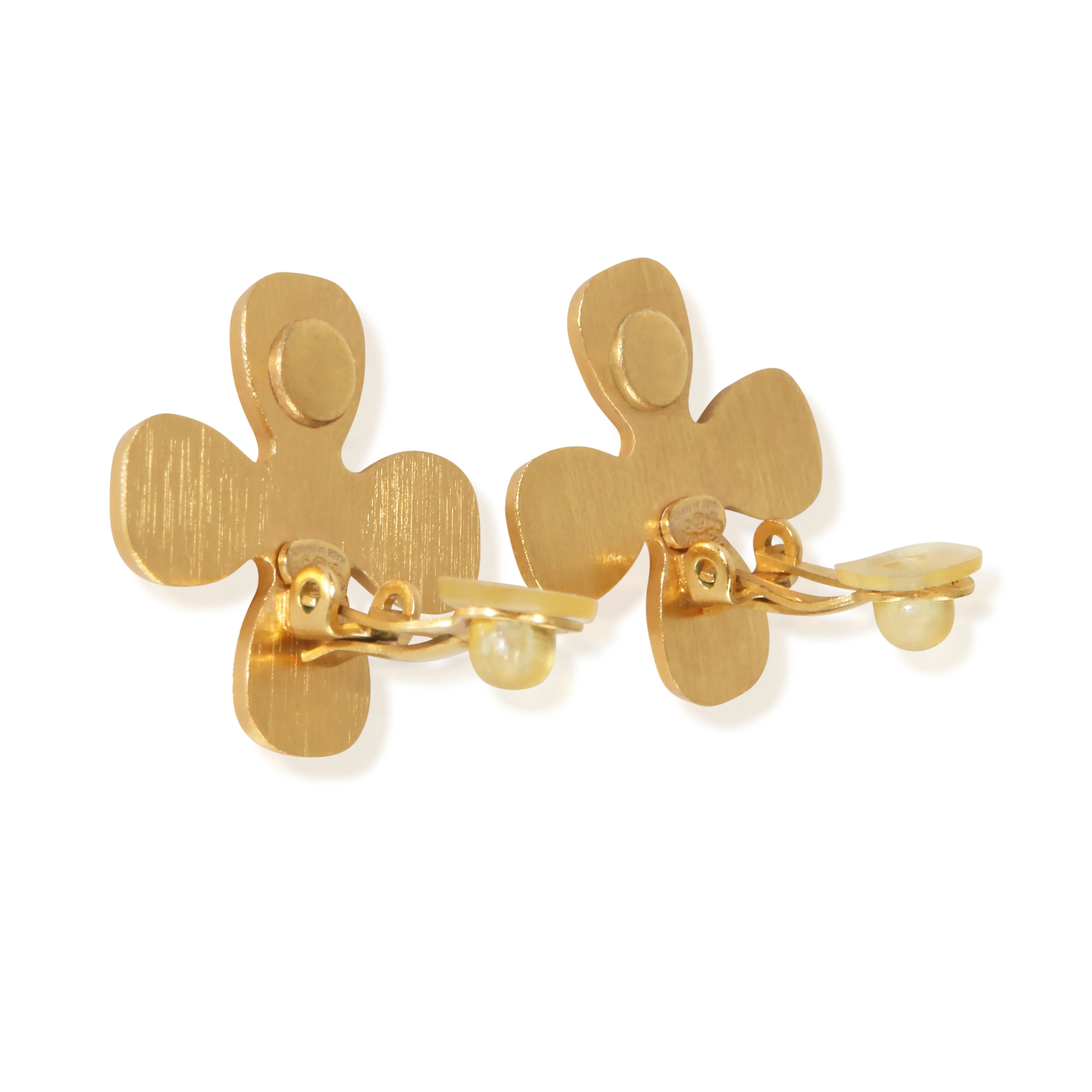 Gold-Plated  2001 Clover Earrings - Image 3