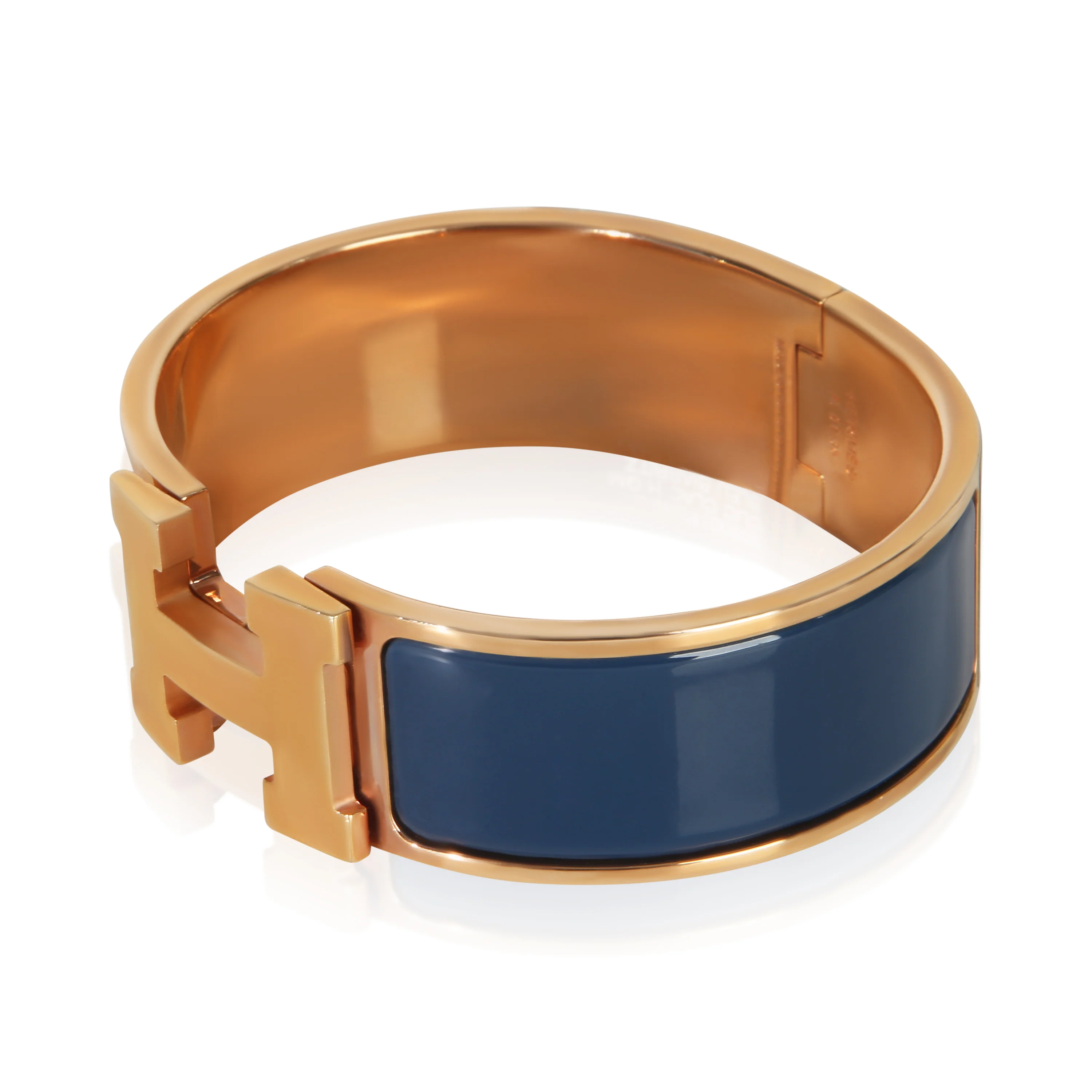 Gold-Plated Clic Clac In Bleu Biarritz Bracelet - Image 2
