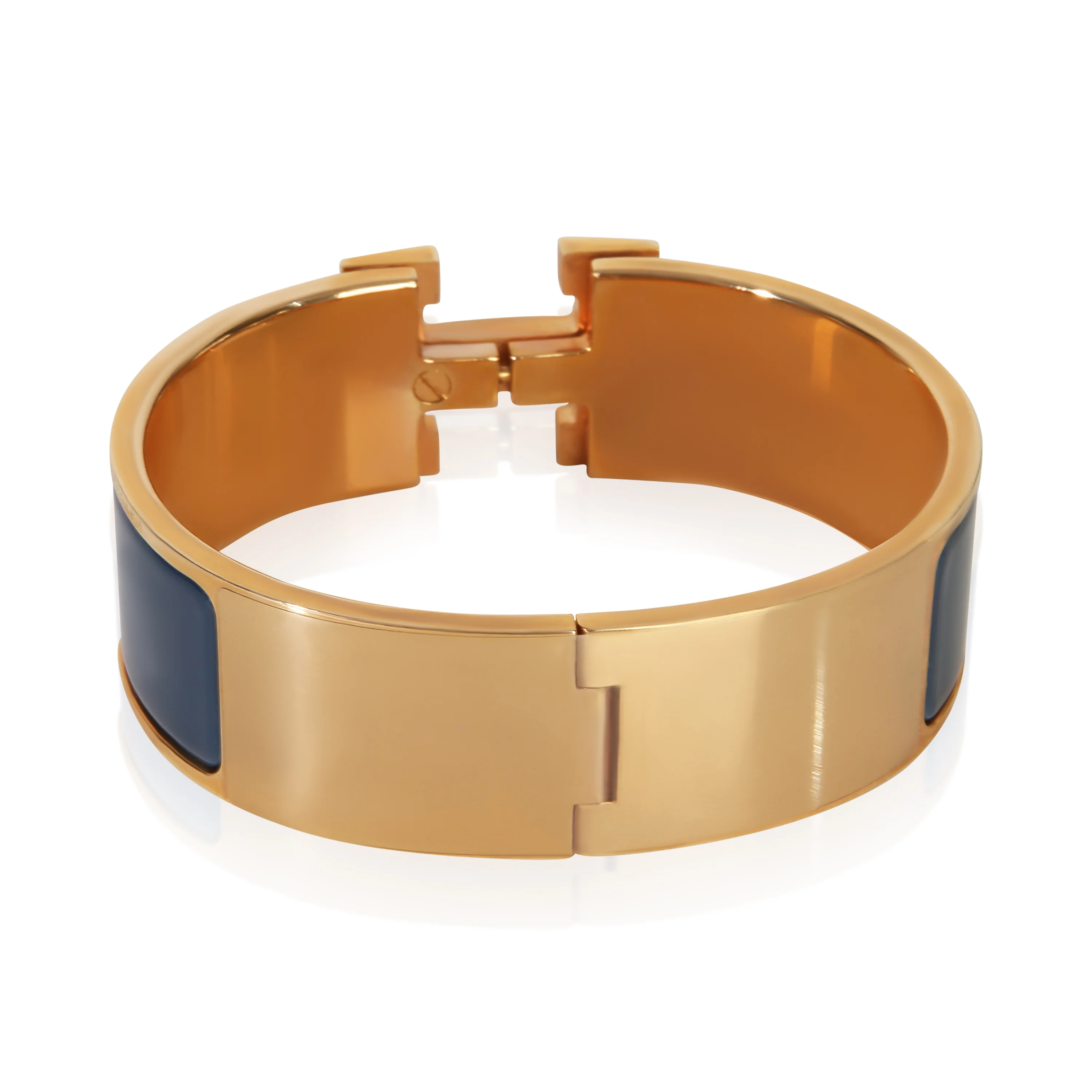Gold-Plated Clic Clac In Bleu Biarritz Bracelet - Image 3